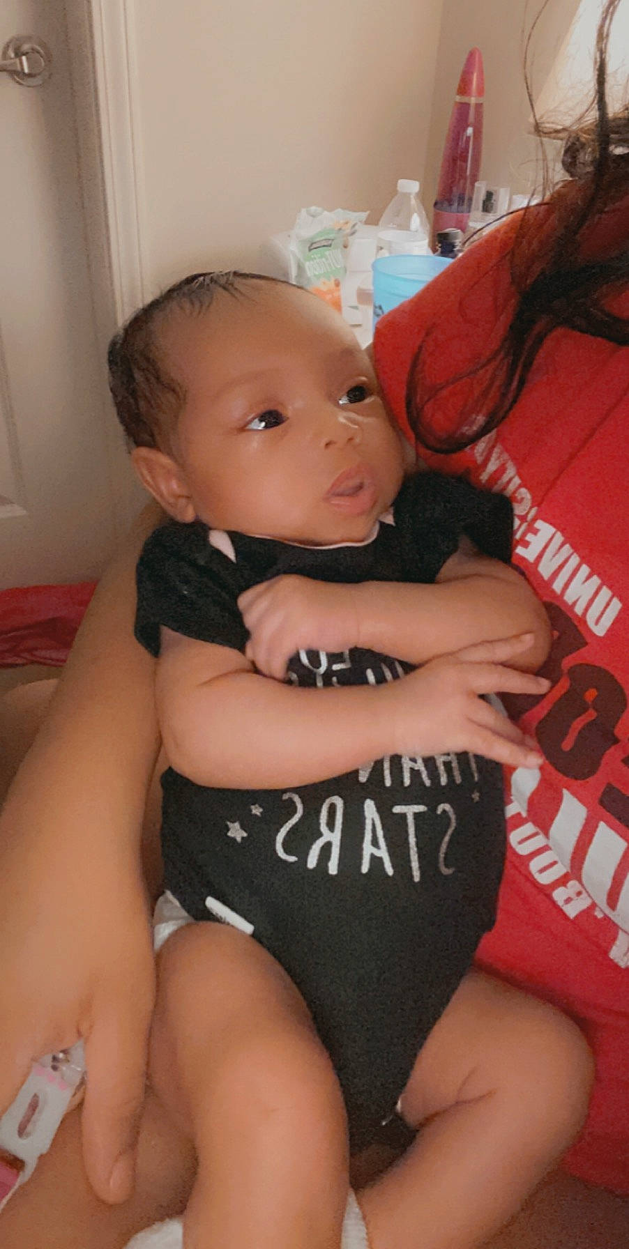 Janiya joined the competition — help win amazing prizes! baby, baby_toddler_clothing, cheek, child, diaper, finger, leg, mouth, person, thigh, thumb, toddler