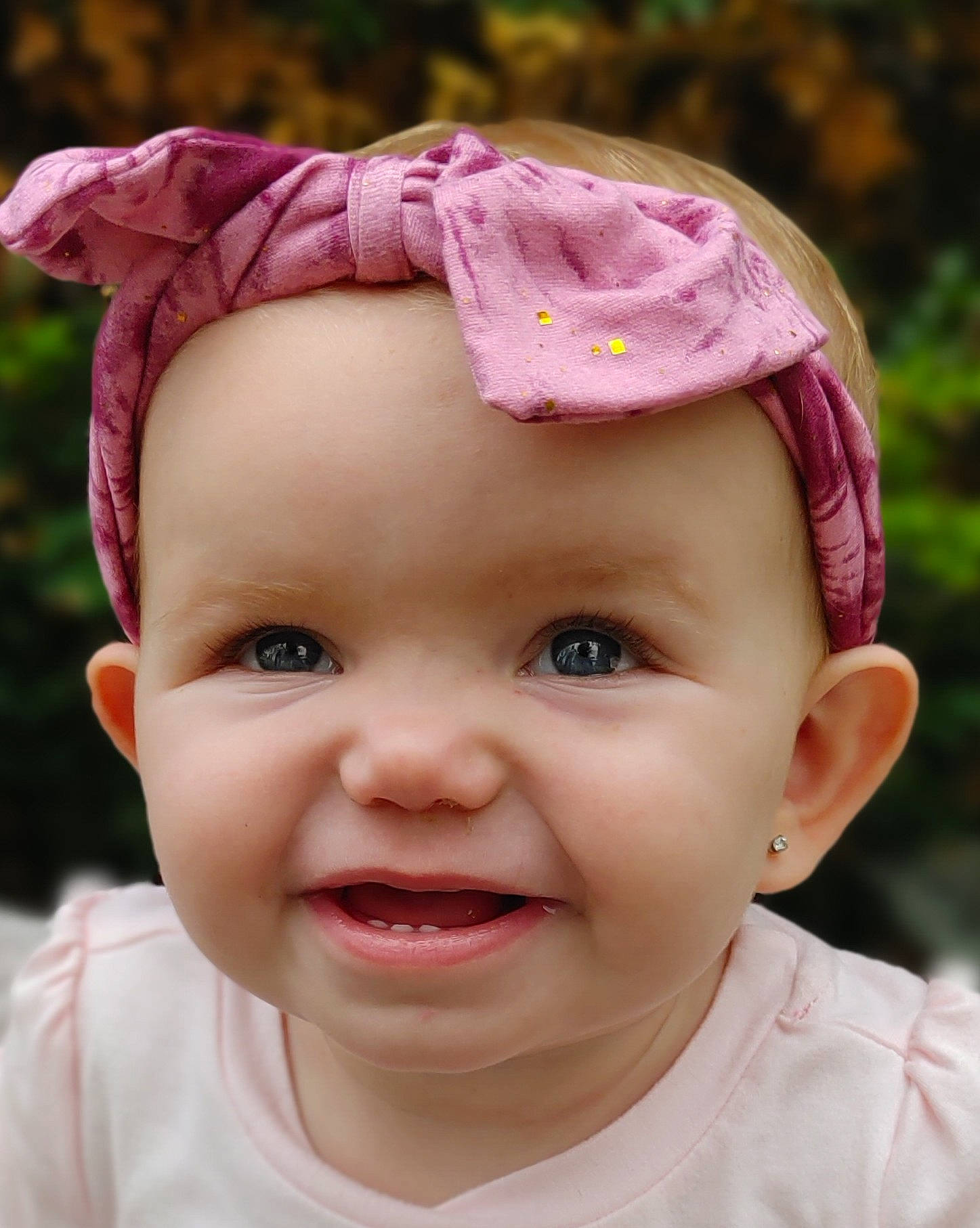 Brynley is registered to the contest to win money with this photo: baby, cap, cheek, chin, eye, eyelash, face, happy, head, headgear, headwear, iris, joy, lip, mouth, neck, nose, person, photograph, pink