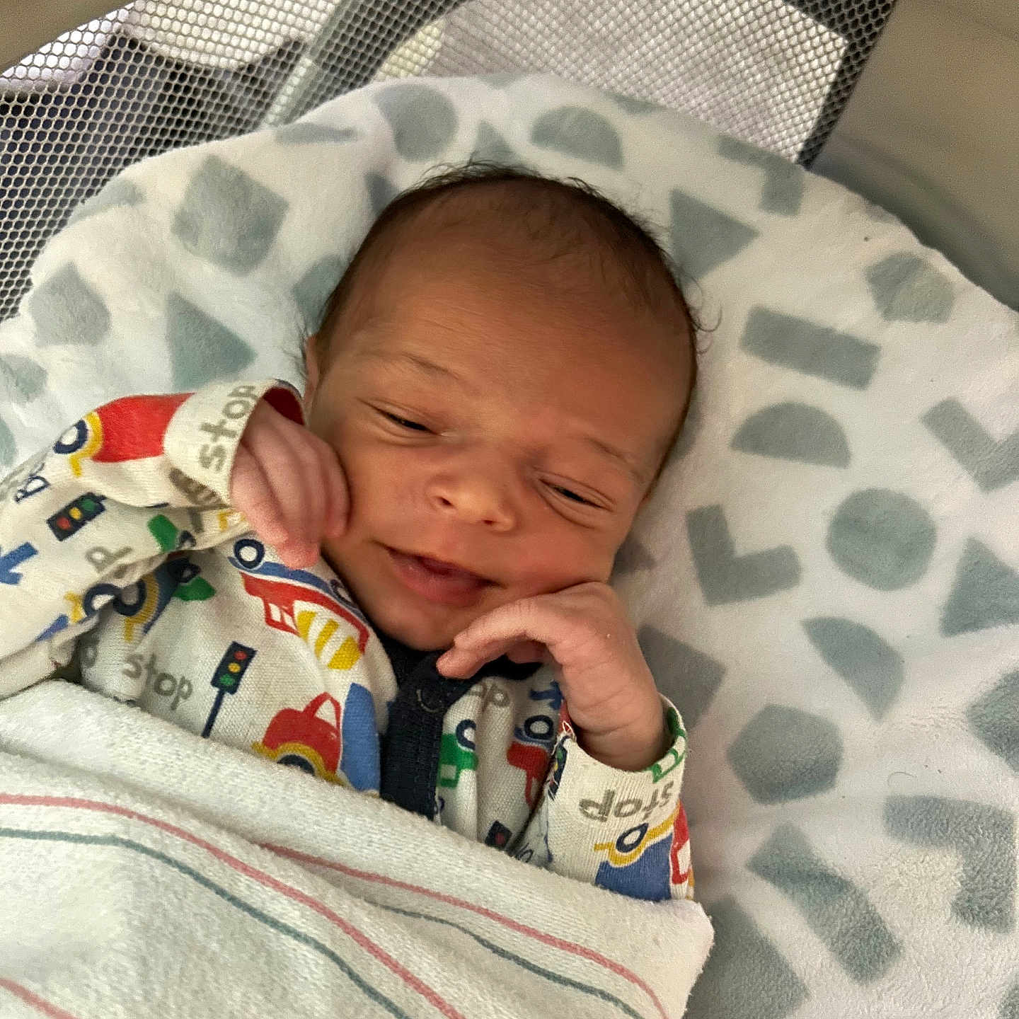 Amarion joined the competition — help win amazing prizes! baby, bed, blanket, bodypart, cradle, crib, cushion, face, finger, furniture, hand, head, homedecor, infantbed, newborn, person, photography, portrait, quilt, towel