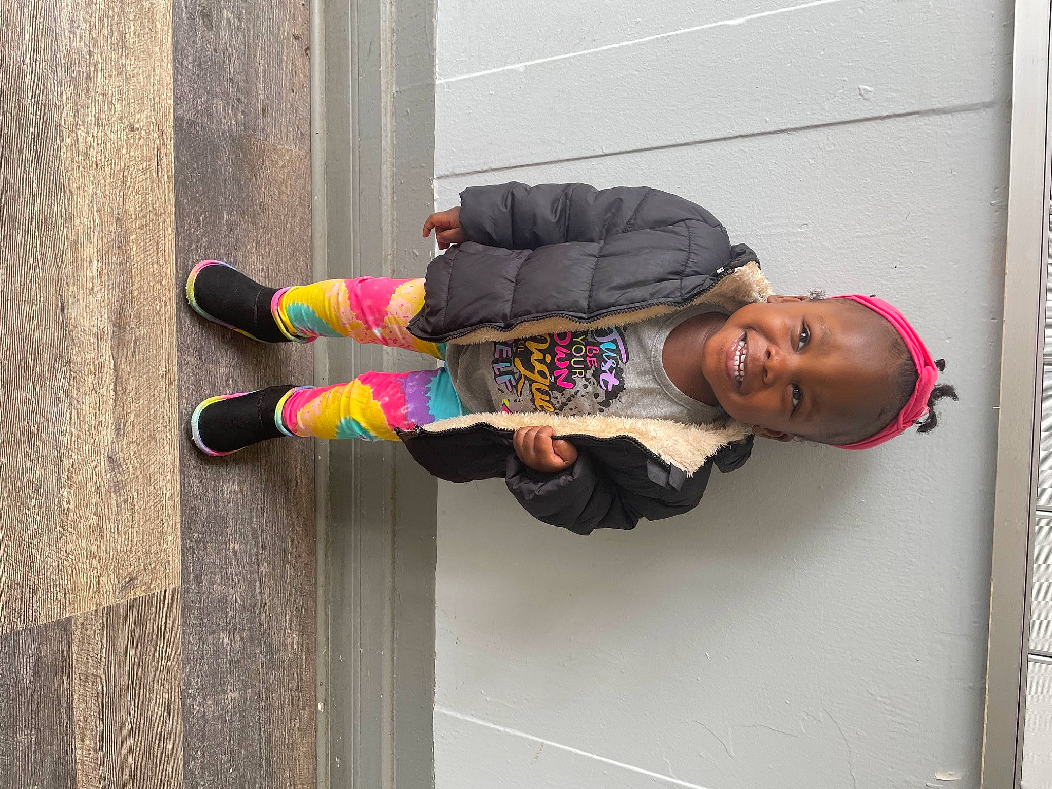 Aubrey joined the competition — help win amazing prizes! art, carmine, facade, foot, glove, human_leg, joy, knee, leg, magenta, pattern, person, pink, sandal, sidewalk, sitting, smile, sock, street, thigh