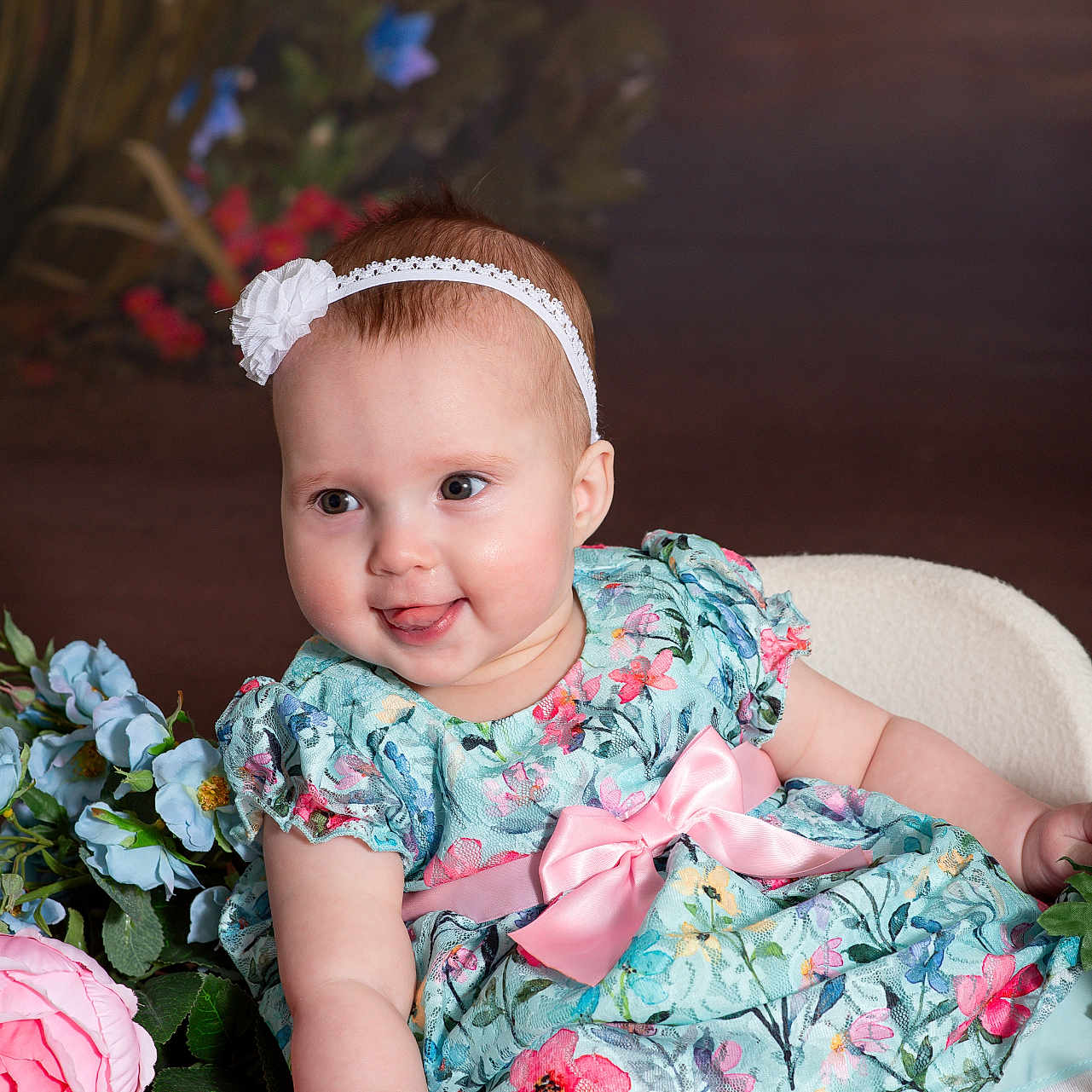 Anastasia joined the competition — help win amazing prizes! baby, bodypart, clothing, couch, dress, face, finger, flower, flowerarrangement, flowerbouquet, formalwear, furniture, hand, happy, head, person, photography, plant, portrait, rose