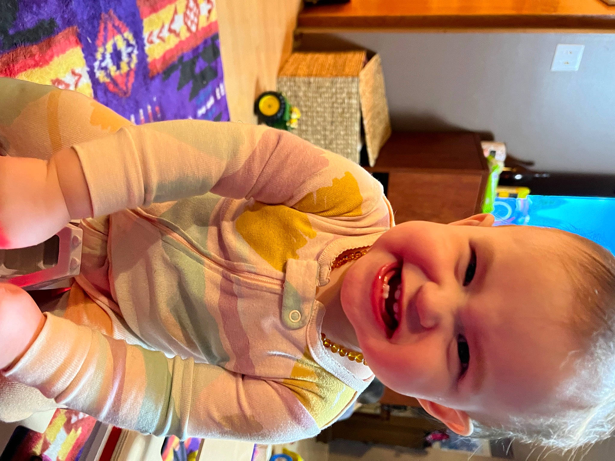 Brenna joined the competition — help win amazing prizes! baby, baby_laughing, box, child, fun, happy, human_leg, joy, laugh, leisure, mouth, nose, person, play, room, skin, smile, snapshot, thumb, toddler