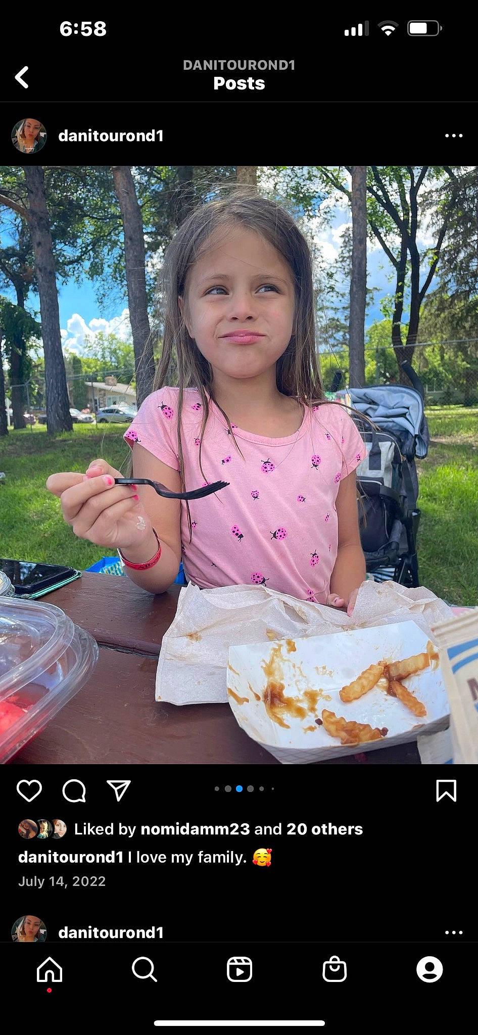 Annalynn is registered to the contest to win money with this photo: child, comfort_food, cooking, cuisine, dish, eating, event, fast_food, food, food_craving, grass, happy, leisure, person, plant, recipe, recreation, sweetness, tableware, toddler