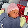 Amaya participe au concours pour gagner de l'argent avec cette photo : baby, bassinet, blanket, cartoon_characters, child, clothing, cozy, cute, face, hospital, indoor, infant, newborn, peaceful, person, pillow, pink_hat, rest, sleeping, wrapped