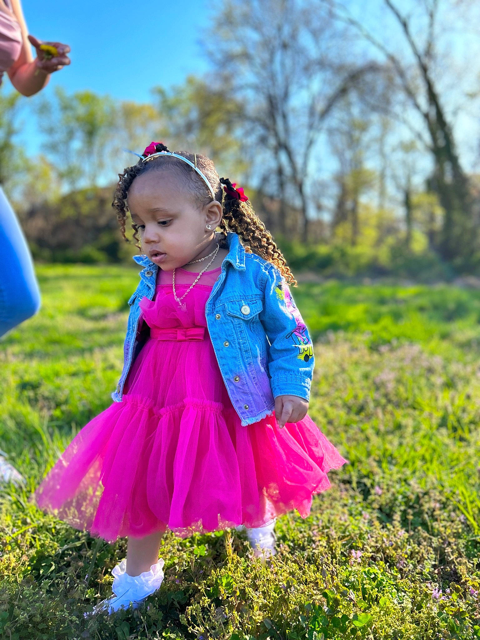 Akira joined the competition — help win amazing prizes! baby_toddler_clothing, dress, electric_blue, event, eye, fun, grass, grass_family, grassland, happy, leisure, magenta, meadow, people_in_nature, person, pink, plant, recreation, sky, toddler