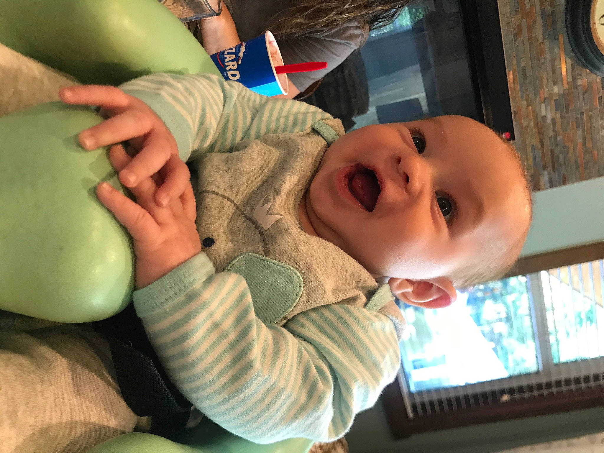 Roland joined the competition — help win amazing prizes! arm, baby, cheek, child, eye, finger, fun, gesture, hand, head, mouth, nose, person, skin, smile, thumb, toddler