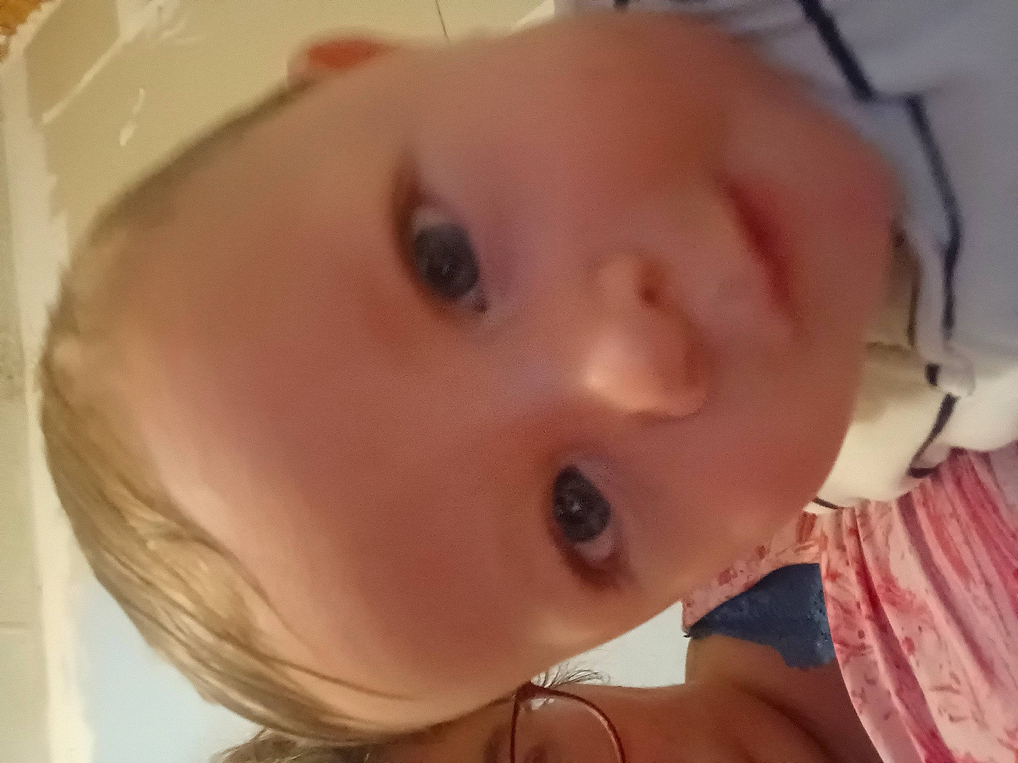 Colt is registered to the contest to win money with this photo: baby, baby_toddler_clothing, beauty, cheek, close_up, ear, eyelash, forehead, happy, iris, jaw, lip, mouth, neck, nose, person, pink, skin, smile, throat