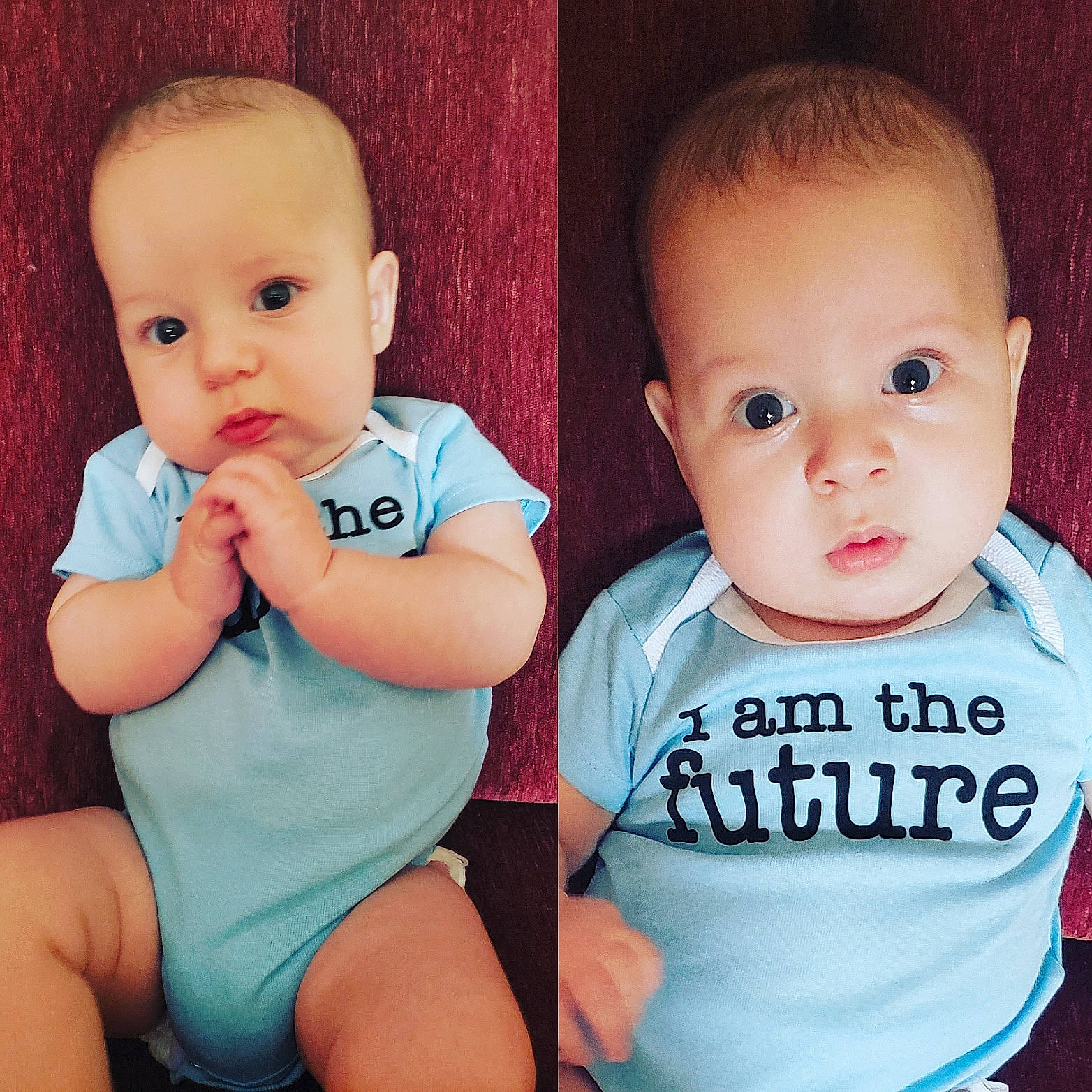 Sami is registered to the contest to win money with this photo: baby, baby_making_funny_faces, baby_products, baby_toddler_clothing, cheek, child, chin, cool, eye, face, head, human, iris, lip, nose, people, person, product, skin, standing