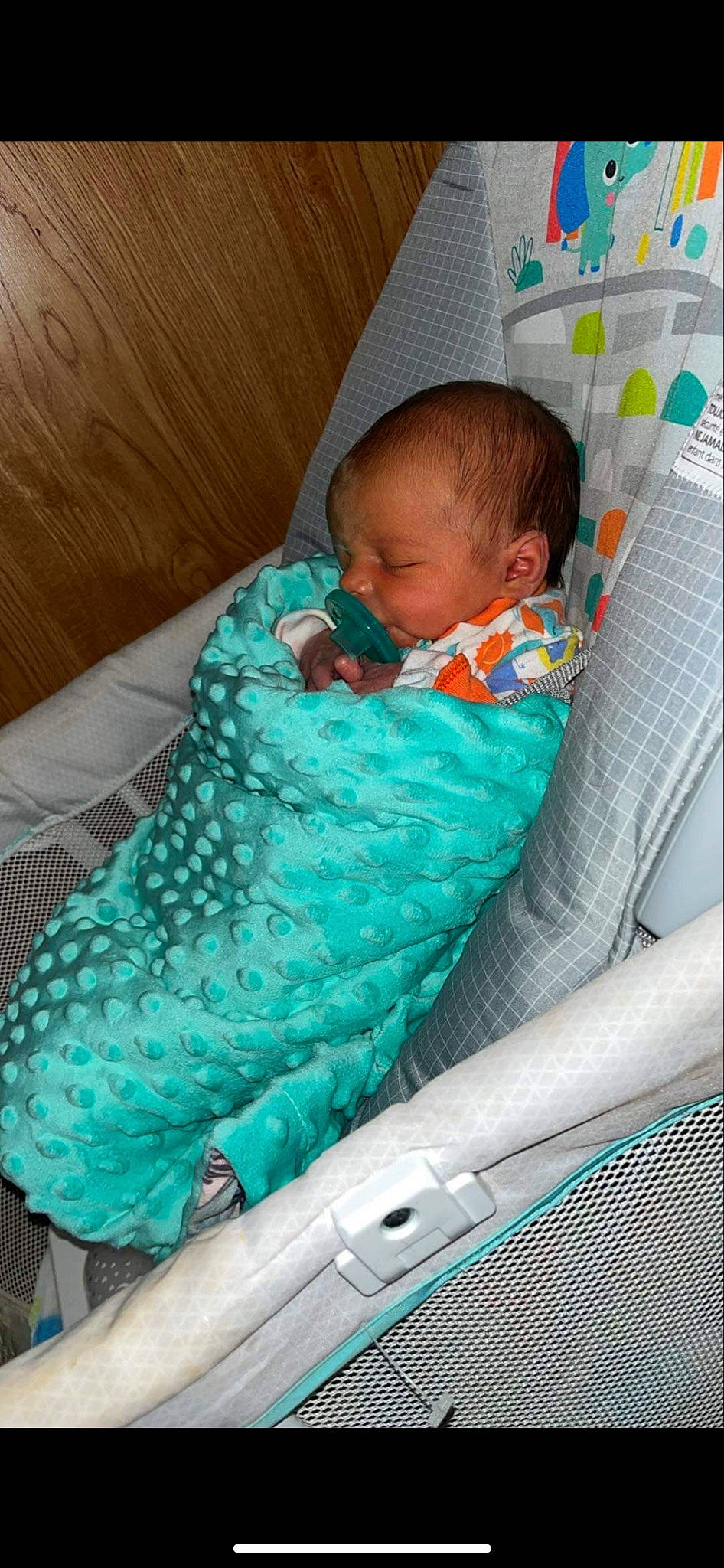 Cooper joined the competition — help win amazing prizes! baby, baby_products, baby_sleeping, baby_toddler_clothing, bedding, bedtime, child, comfort, electric_blue, infant_bed, linens, nap, pattern, person, room, sitting, sleep, toddler