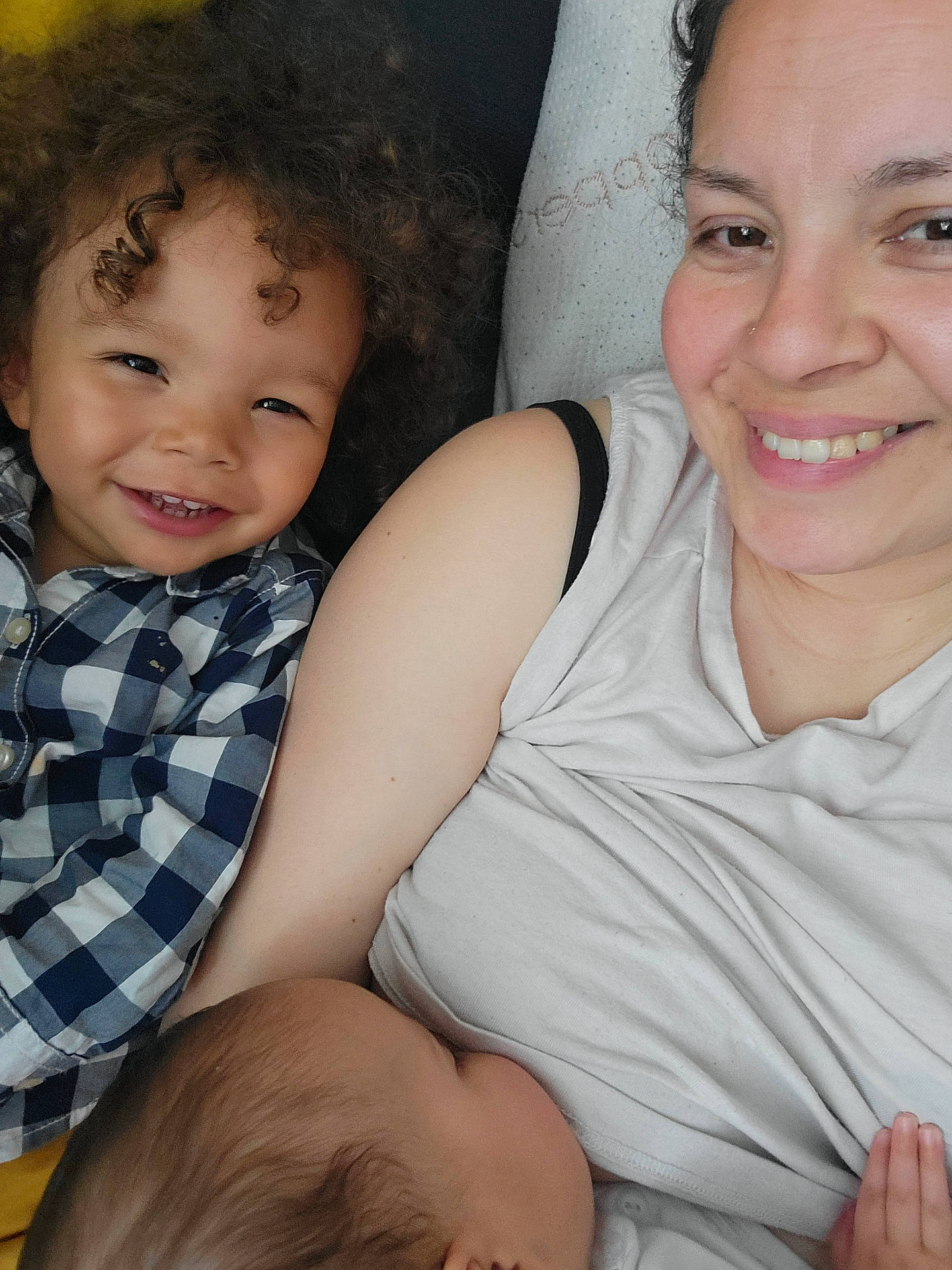 Kevin joined the competition — help win amazing prizes! adult, baby, bodypart, couch, face, female, furniture, happy, head, homedecor, laughing, mouth, newborn, people, person, photography, portrait, smile, teeth, woman