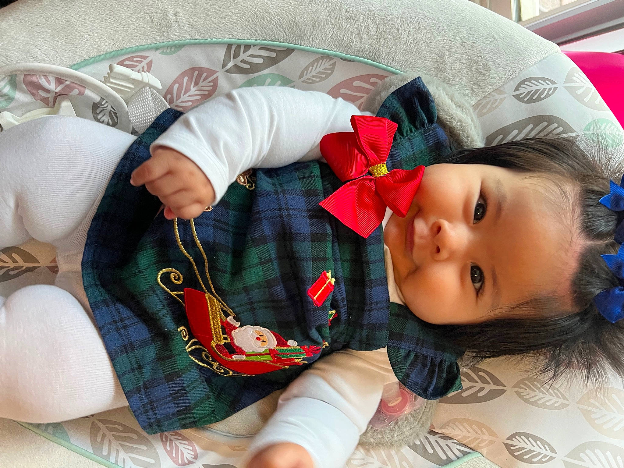 Leylah is registered to the contest to win money with this photo: arm, baby, baby_sleeping, baby_toddler_clothing, child, comfort, eye, hand, happy, head, linens, pattern, person, plaid, skin, sleeve, smile, tartan, textile, thigh