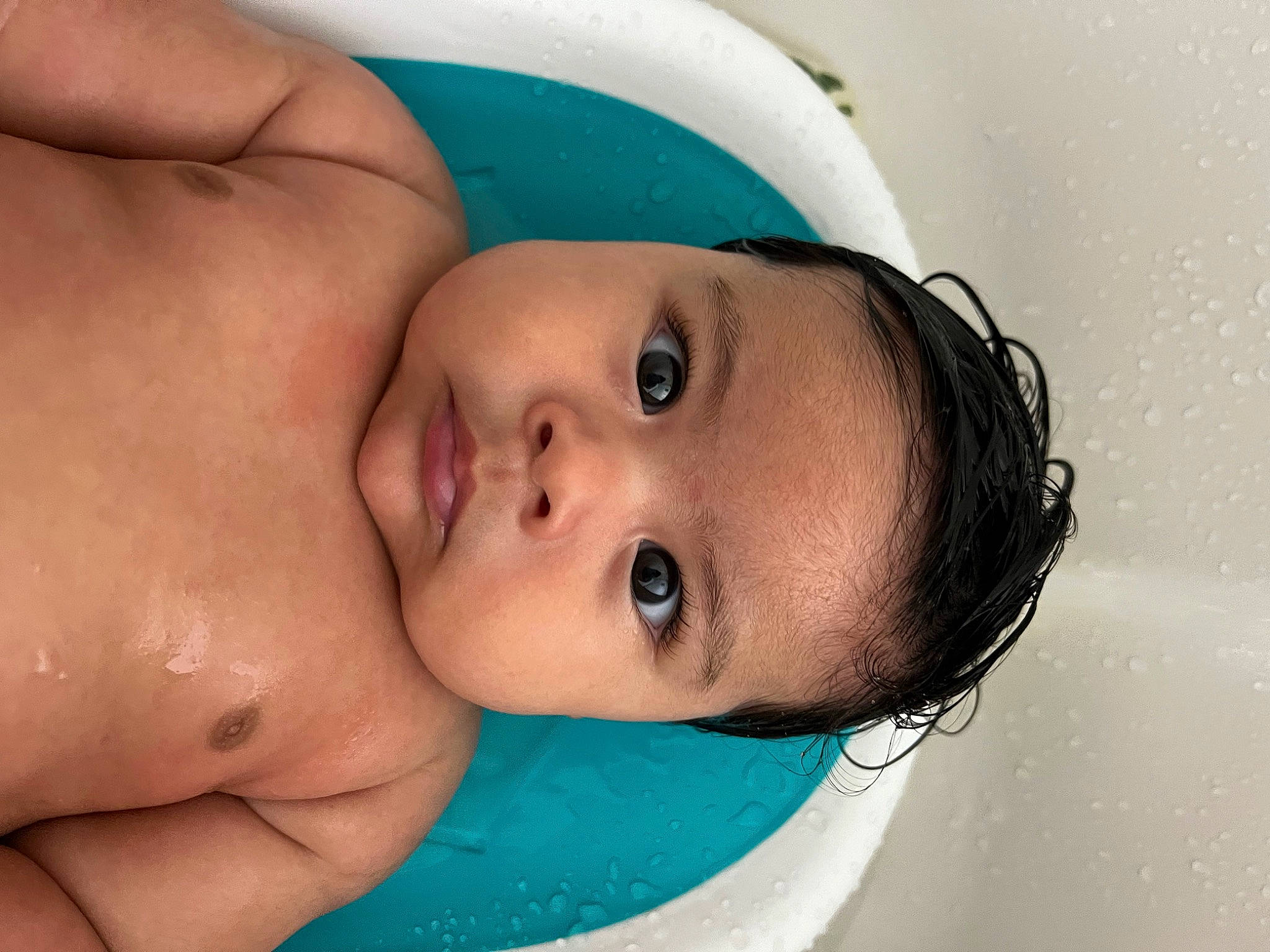 Leylah joined the competition — help win amazing prizes! baby, bathing, black_hair, cheek, chest, eyebrow, eyelash, fluid, forehead, happy, iris, leisure, lip, mouth, neck, nose, person, skin, smile, toddler