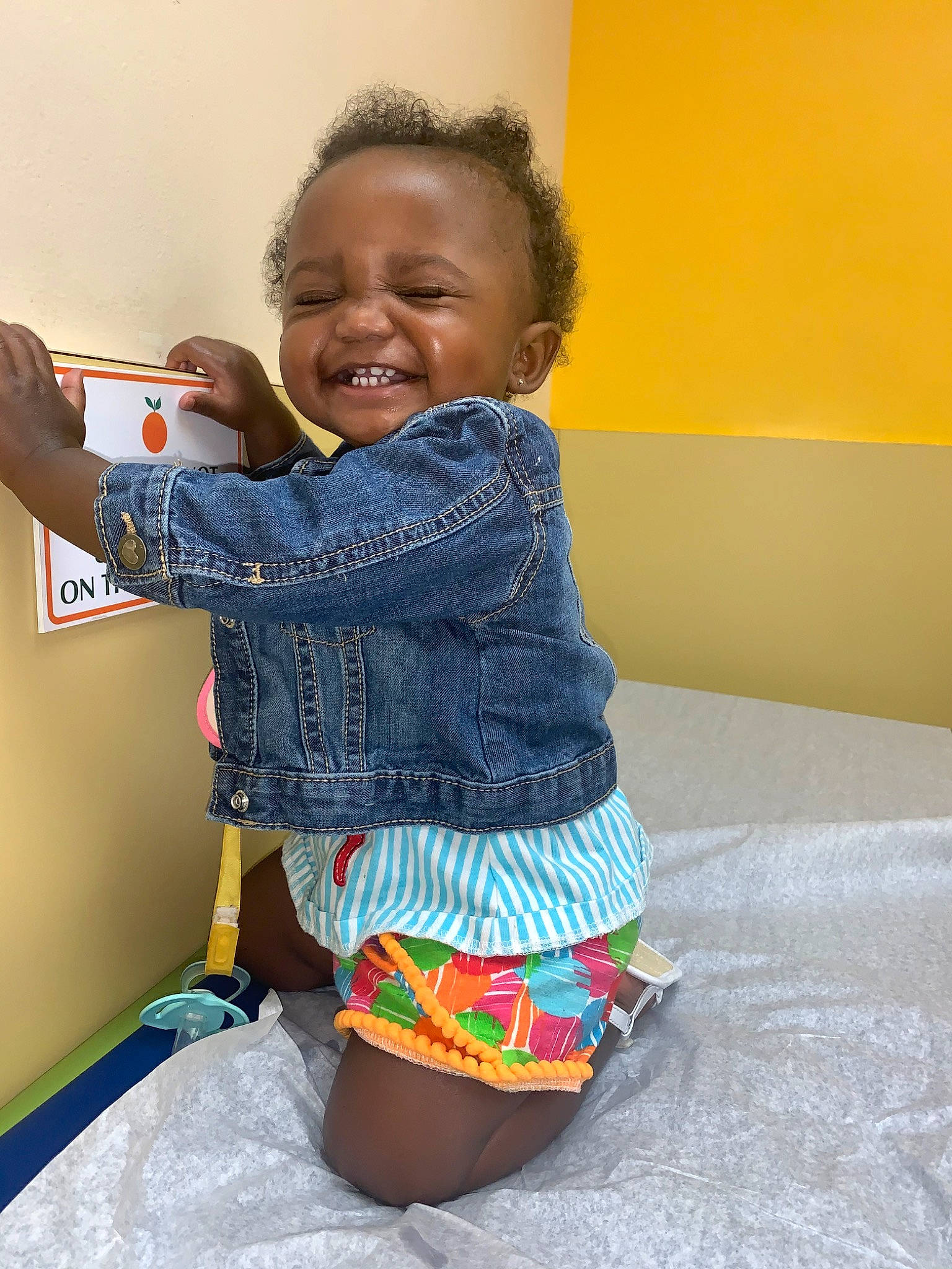 Jniya joined the competition — help win amazing prizes! baby, baby_toddler_clothing, cheek, child, happy, joint, joy, leg, person, play, product, room, sitting, skin, smile, standing, t_shirt, thigh, toddler, yellow
