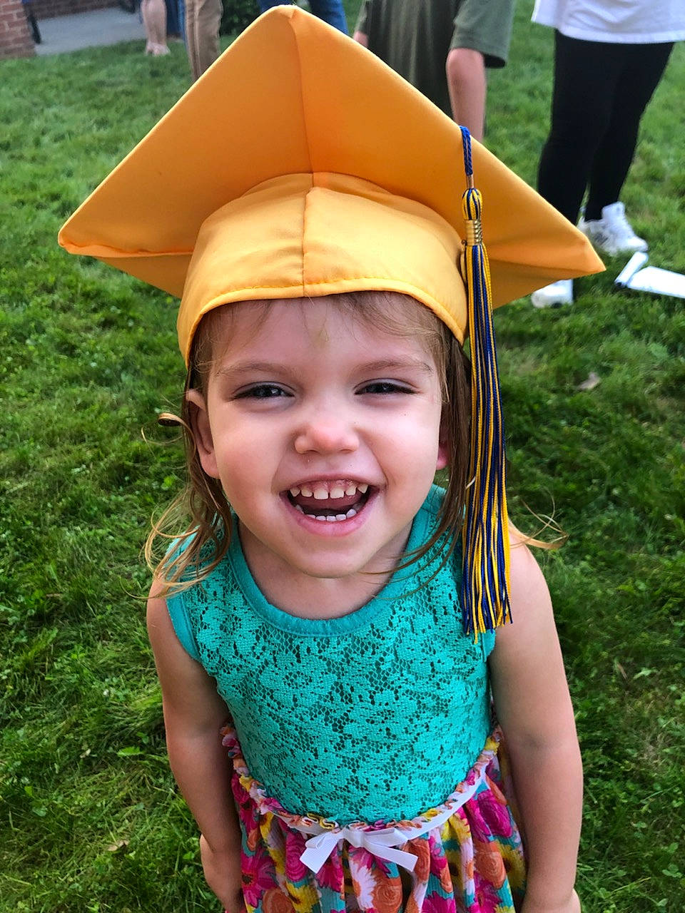 Hayven joined the competition — help win amazing prizes! academic_dress, child, clothing, costume, costume_accessory, costume_hat, fashion_accessory, fun, graduation, happy, hat, head, headgear, headwear, joy, person, smile, summer, sun_hat, toddler