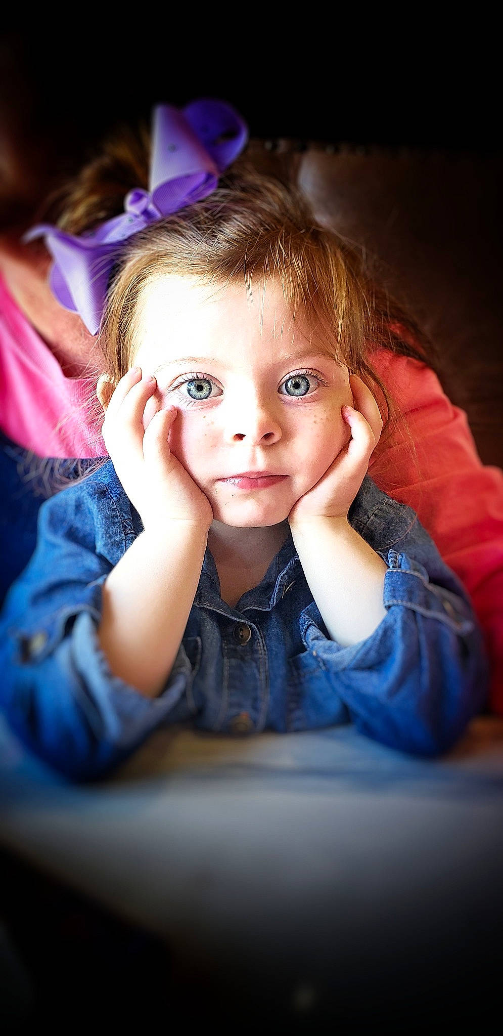 Gracie-mae joined the competition — help win amazing prizes! arm, cheek, child, cool, eye, eyelash, finger, flash_photography, gesture, hair, hairstyle, hand, happy, human_body, iris, nose, person, purple, skin, thumb