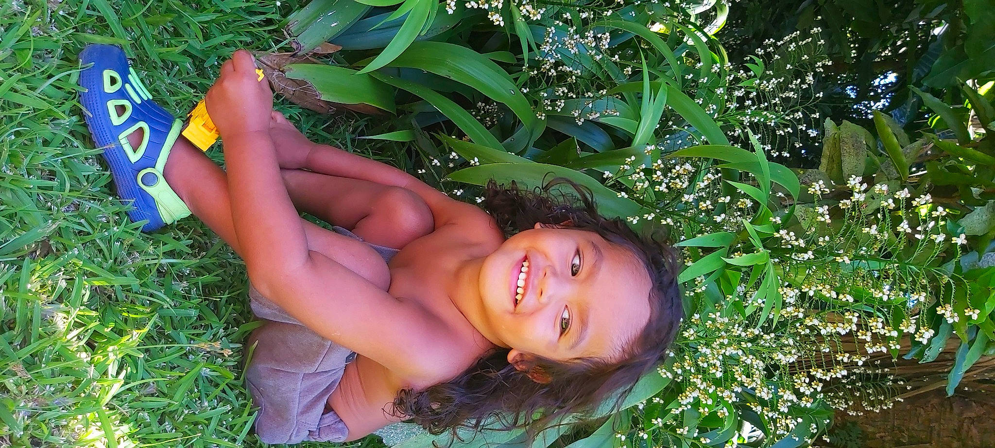 Okonui participe au concours pour gagner de l'argent avec cette photo : black_hair, botany, fawn, grass, green, joy, leaf, person, plant, smile, summer