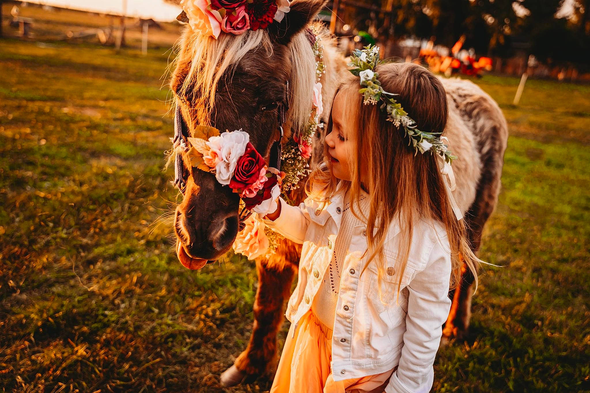 Mabel is registered to the contest to win money with this photo: brown_hair, child, event, eyewear, fawn, flash_photography, fun, grass, happy, headpiece, jewellery, leisure, long_hair, people_in_nature, person, plant, spring, summer, sunlight, tradition