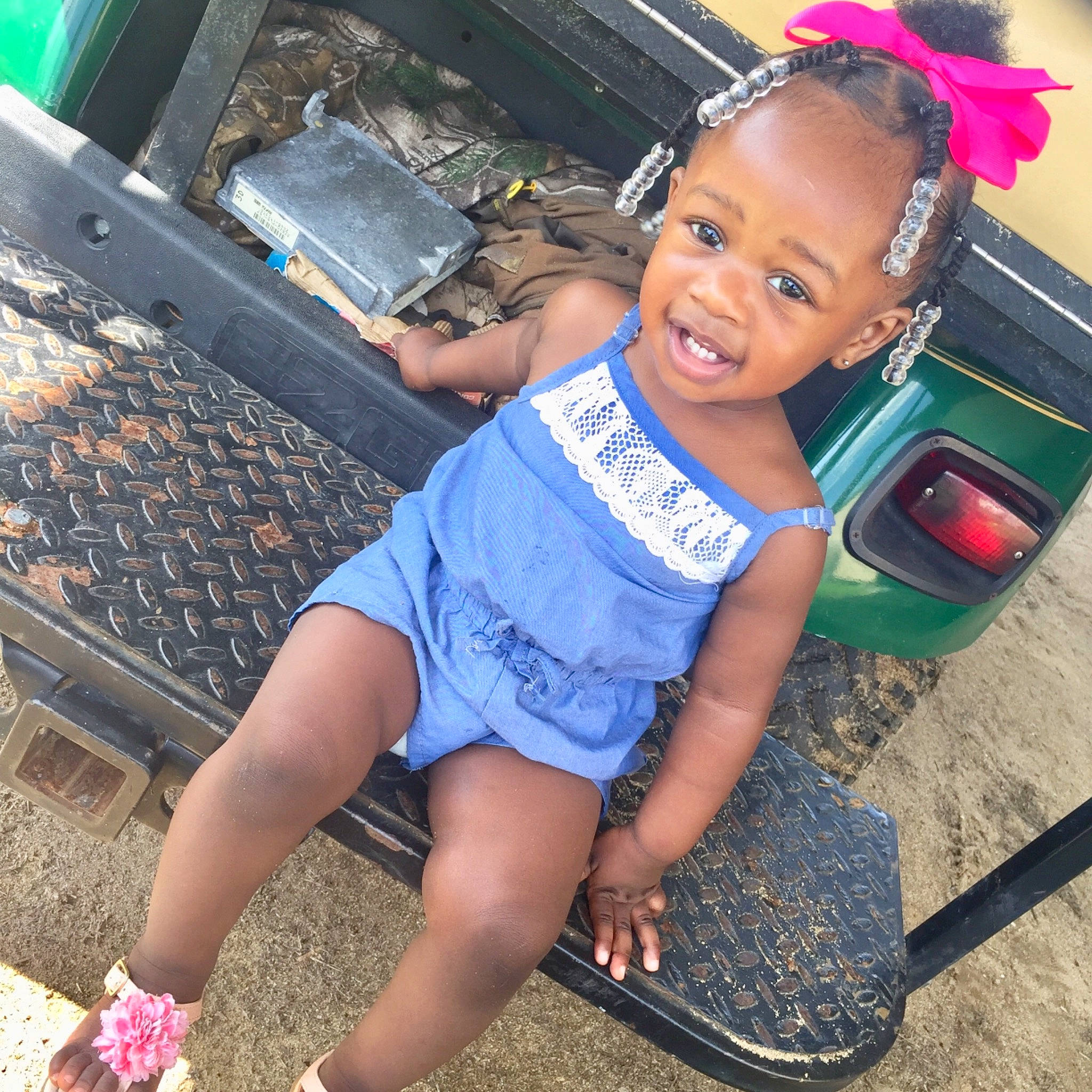 Jayda is registered to the contest to win money with this photo: beauty, child, cool, daughter, fun, happy, human_leg, joy, leg, long_hair, person, play, public_space, selfie, shoe, shorts, sitting, smile, summer, thigh