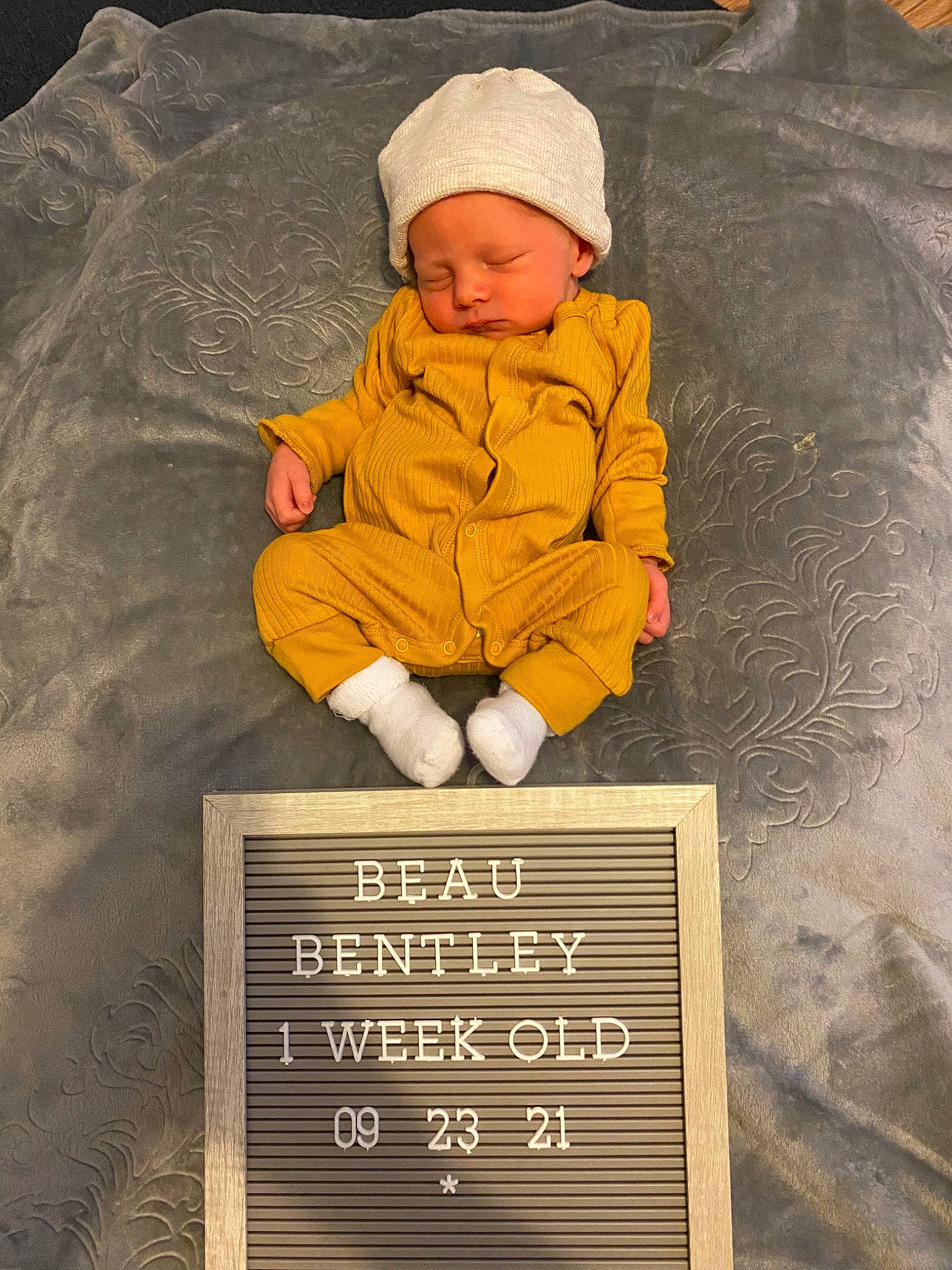Beau joined the competition — help win amazing prizes! baby, baby_toddler_clothing, child, facial_expression, font, fun, grass, happy, headwear, landscape, people, people_in_nature, person, play, recreation, sitting, sleeve, toddler, tree, winter