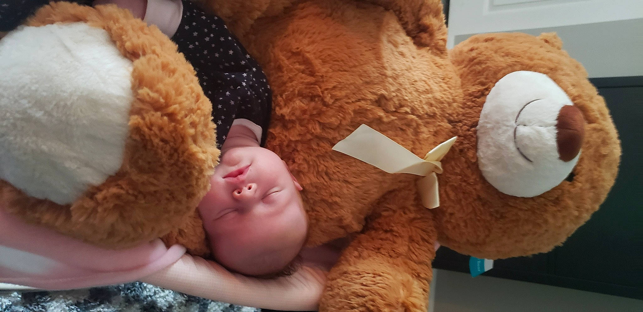 Matilda joined the competition — help win amazing prizes! baby, birth, child, ear, fawn, person, plush, sleep, stuffed_toy, teddy_bear, toy