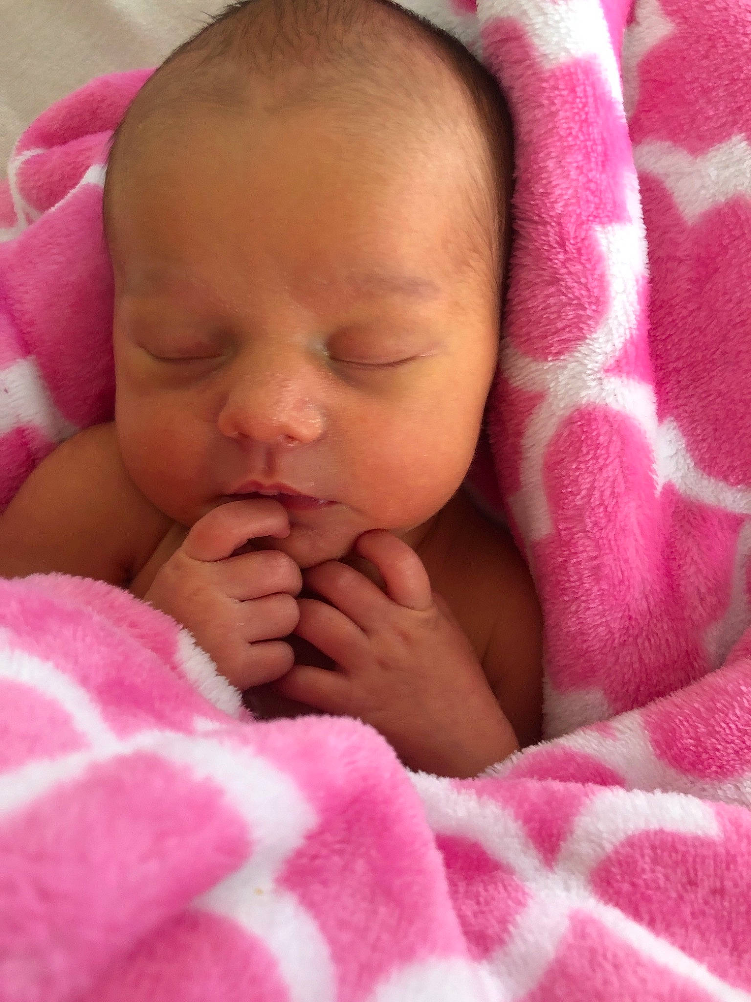 Noelle is registered to the contest to win money with this photo: bedtime, cheek, child, close_up, ear, finger, girl, hand, infant, lip, mouth, nail, nap, nose, person, pink, skin, sleep, toddler