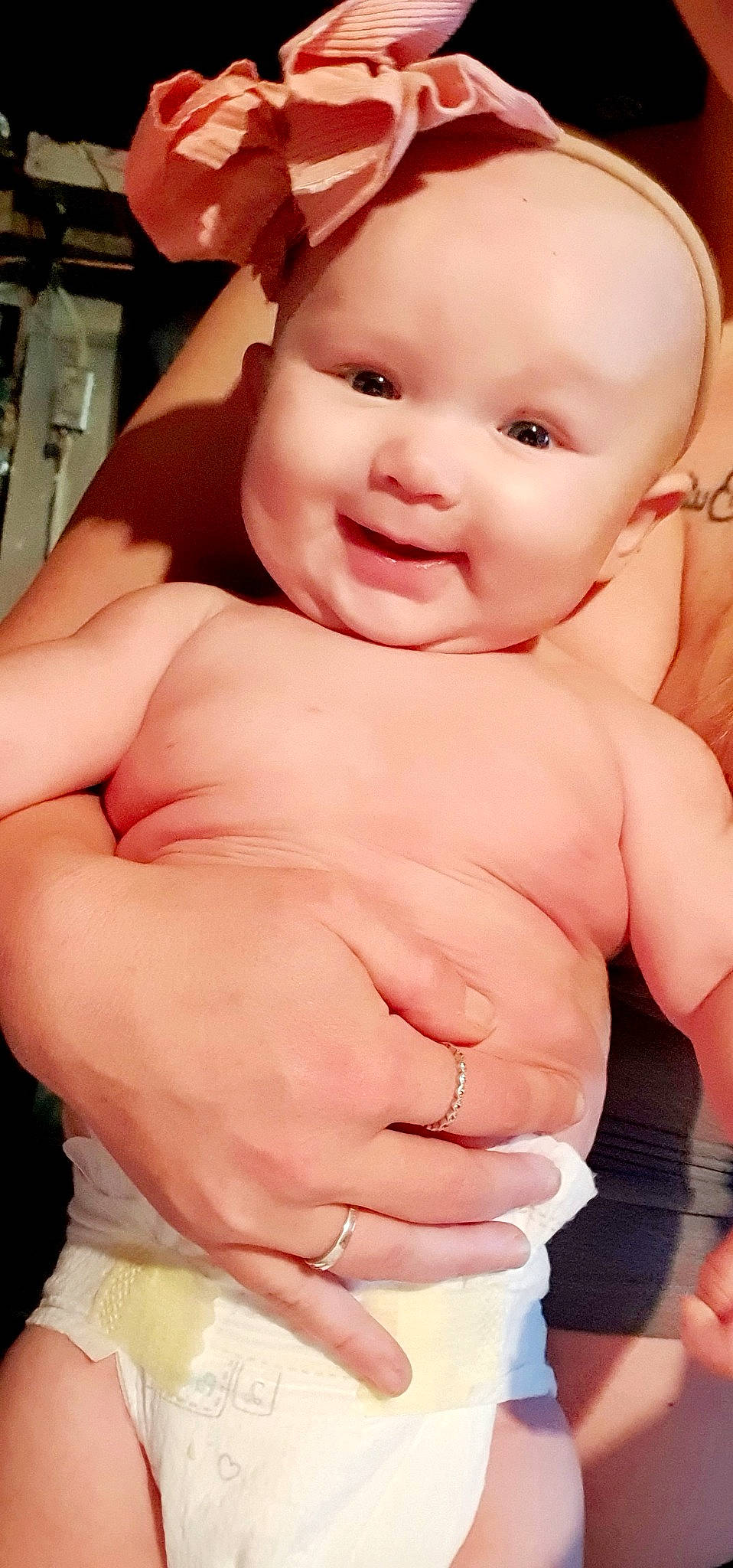 Novalee joined the competition — help win amazing prizes! arm, baby, cheek, eye, eyebrow, face, facial_expression, finger, hand, human, joy, lip, mouth, muscle, nose, organ, person, product, skin, smile