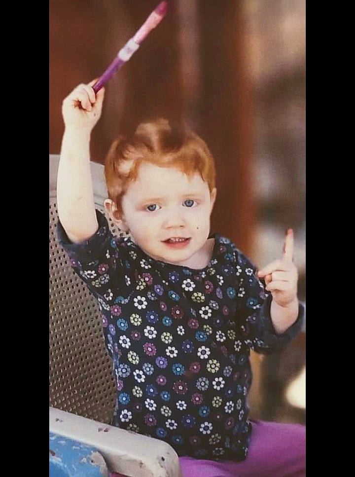 Willow joined the competition — help win amazing prizes! arm, baby, baby_toddler_clothing, cheek, eye, finger, flash_photography, gesture, hair, hand, happy, human_body, person, photograph, product, purple, skin, sleeve, smile, toddler