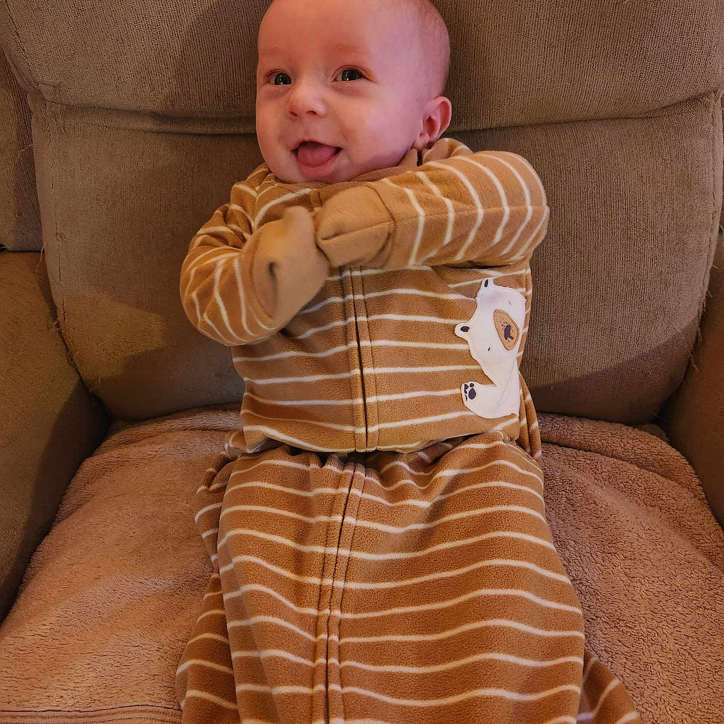 Abel joined the competition — help win amazing prizes! baby, bodypart, chair, clothing, couch, cushion, face, finger, furniture, hand, happy, head, homedecor, knitwear, pants, person, photography, portrait, smile, sweater