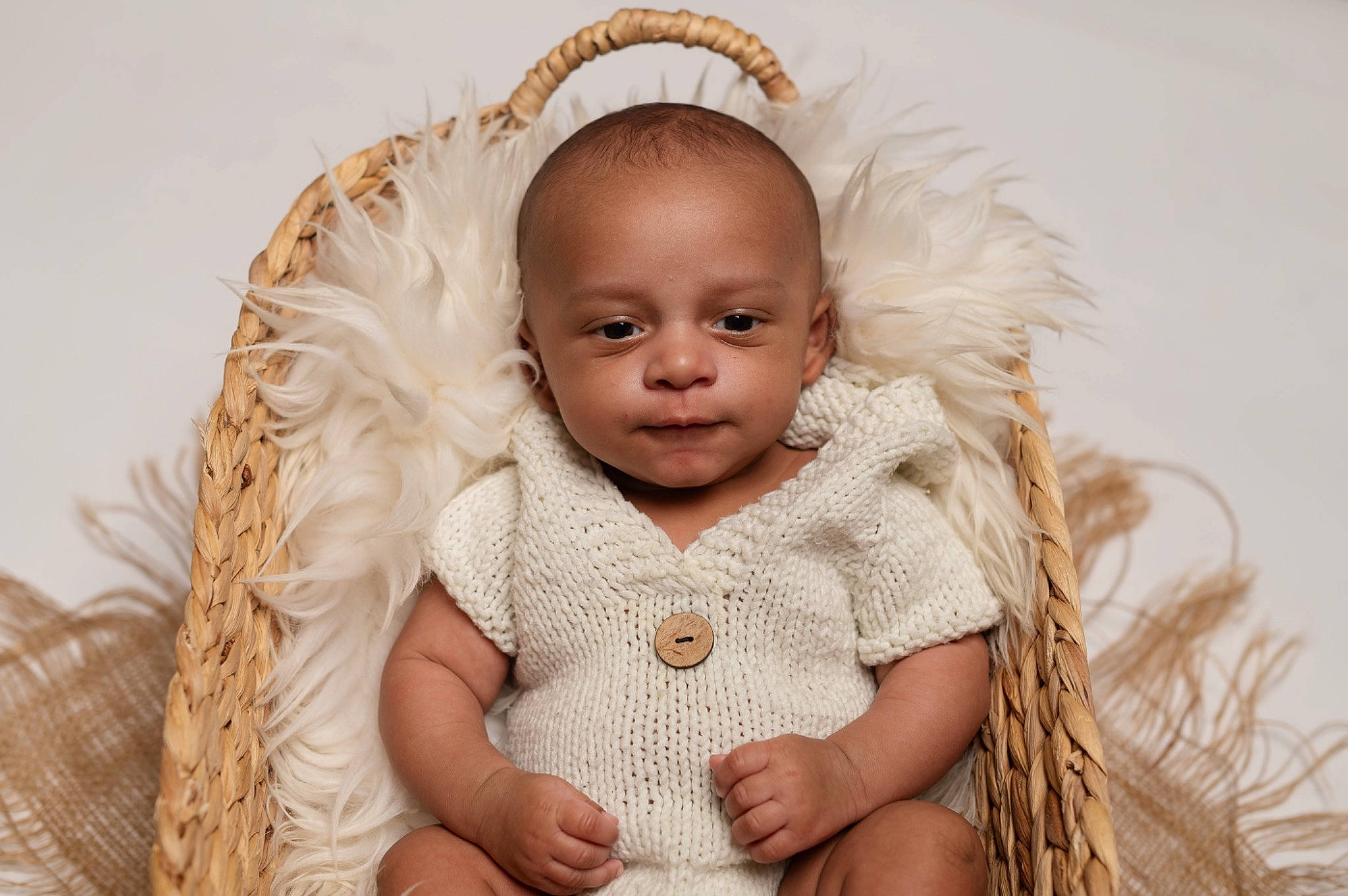 Cameron participe au concours pour gagner de l'argent avec cette photo : baby, baby_toddler_clothing, child, clothing, embellishment, eye, face, fashion_accessory, flash_photography, fur, grass, happy, head, iris, jewellery, lip, outerwear, person, skin, sleeve