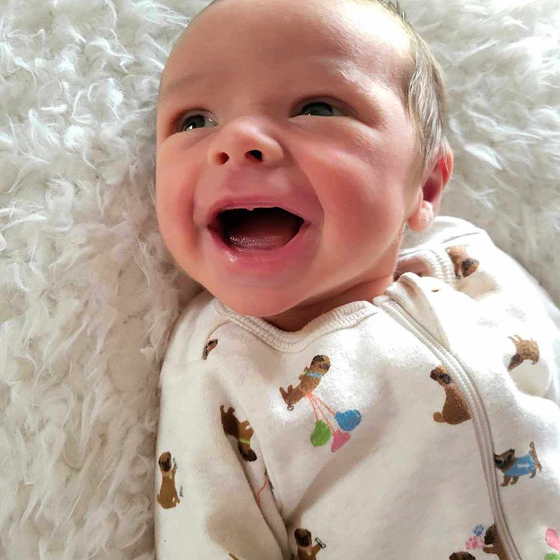 Blake is registered to the contest to win money with this photo: baby, babylaughing, blonde, face, hair, happy, head, laughing, person, photography, portrait, smile
