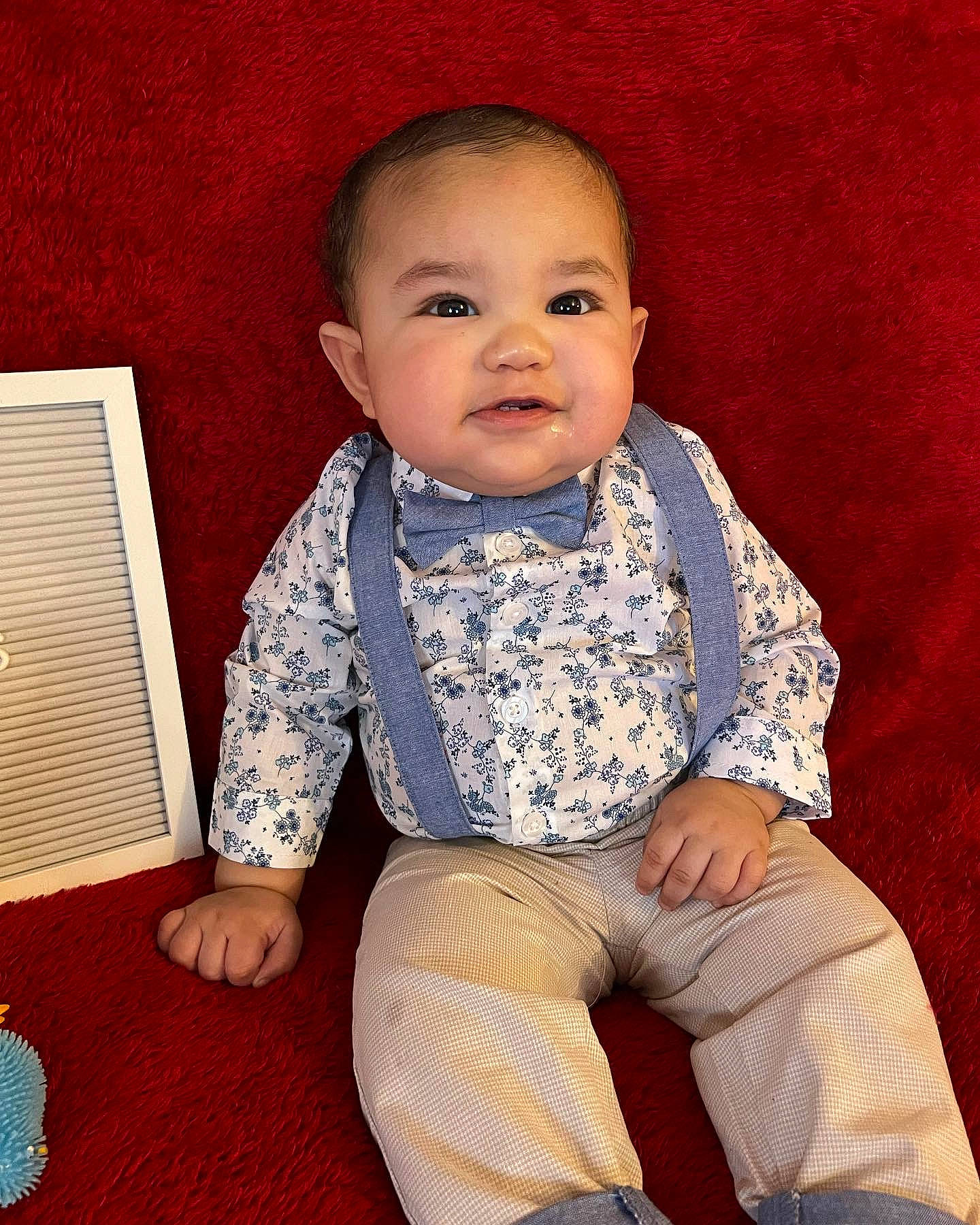 Kyair joined the competition — help win amazing prizes! baby, baby_toddler_clothing, cheek, child, collar, comfort, electric_blue, eye, flash_photography, flooring, happy, iris, pattern, person, portrait_photography, sitting, skin, sleeve, smile, toddler