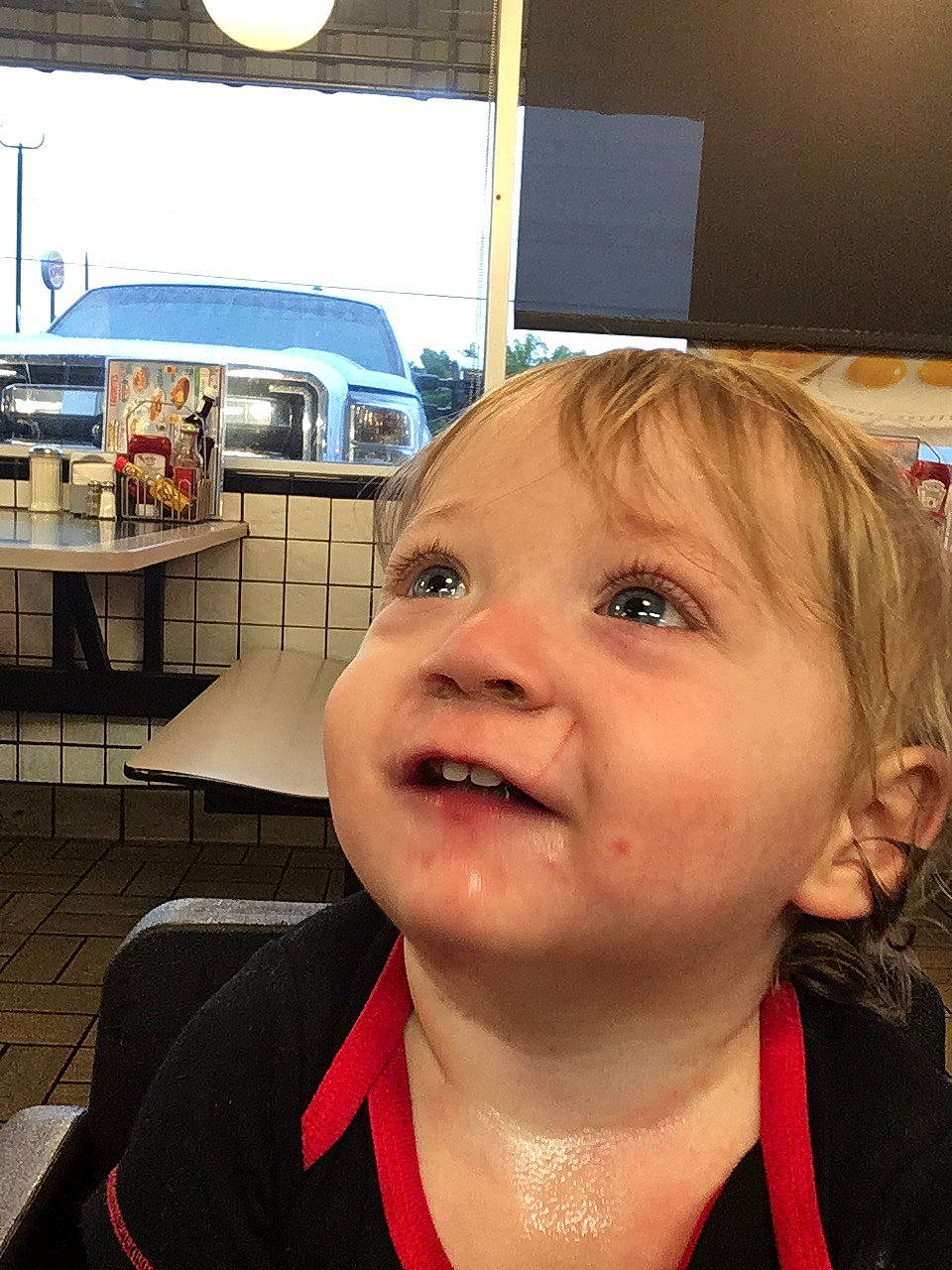 Jackson is registered to the contest to win money with this photo: cheek, child, chin, ear, eyebrow, face, facial_expression, forehead, fun, head, jaw, lip, mouth, neck, nose, organ, person, selfie, skin, smile