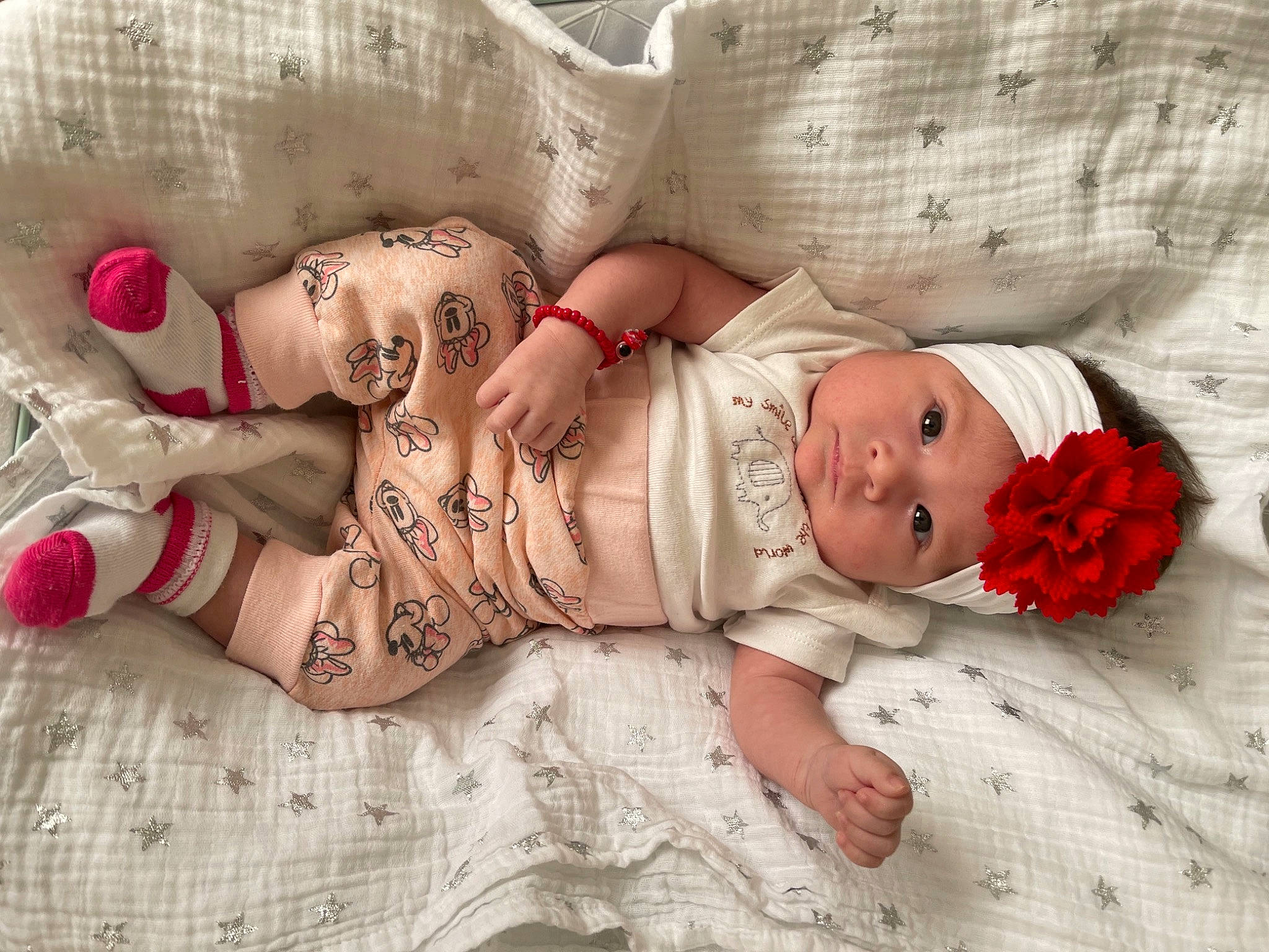 Yadelin joined the competition — help win amazing prizes! baby, baby_sleeping, baby_toddler_clothing, chest, comfort, eye, facial_expression, finger, hand, head, headgear, headwear, human_body, leg, lip, mouth, person, pink, skin, textile