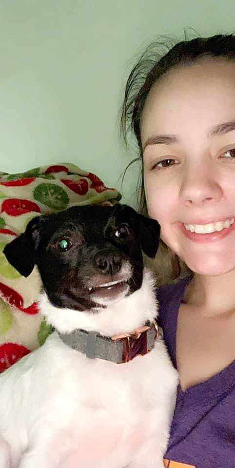 Harry joined the competition — help win amazing prizes! black_hair, carnivore, cheek, dog, dog_breed, eyebrow, eyelash, forehead, happy, human, iris, jaw, lip, mammal, selfie, skin, snout, tooth, vertebrate, working_animal