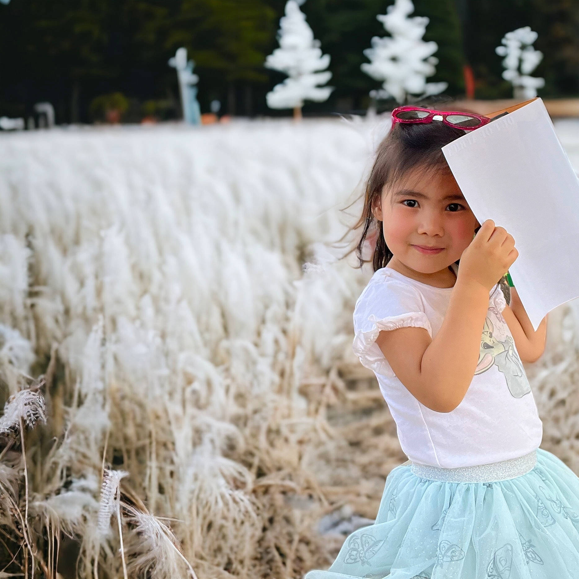 Elisha is registered to the contest to win money with this photo: agriculture, baby_toddler_clothing, beauty, brown_hair, child, dress, flash_photography, fun, grass, grassland, happy, headpiece, joy, long_hair, people_in_nature, person, photograph, plant, sleeve, toddler