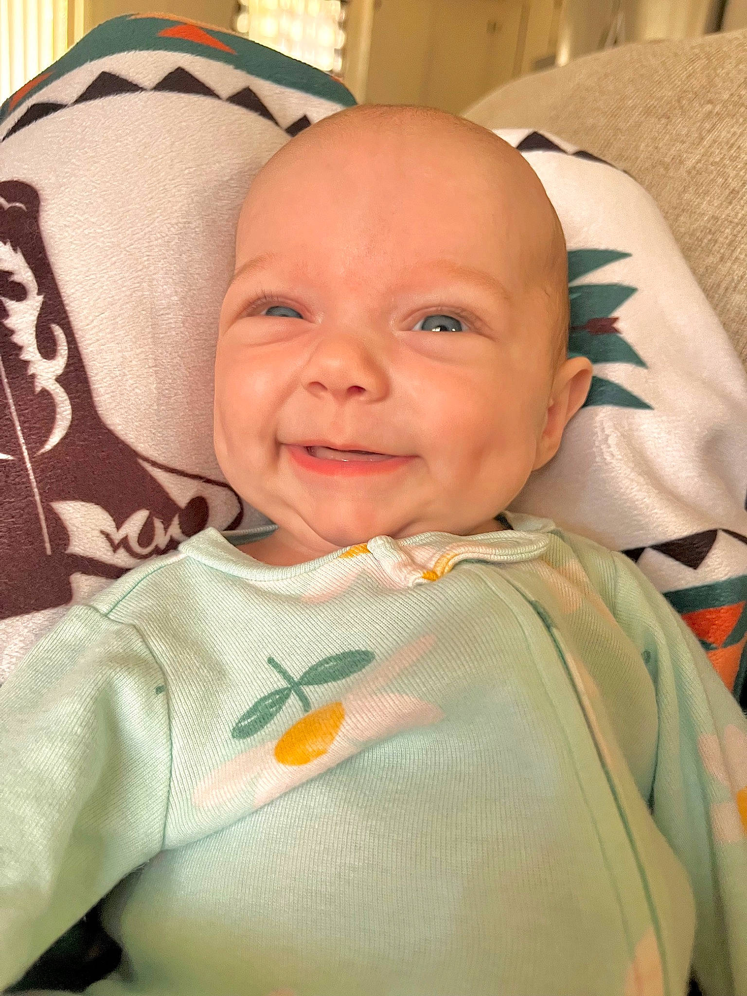 Novalee is registered to the contest to win money with this photo: baby, baby_toddler_clothing, cheek, chin, comfort, eye, eyebrow, face, forehead, happy, head, human_body, iris, joy, lip, mouth, nose, person, skin, sleeve