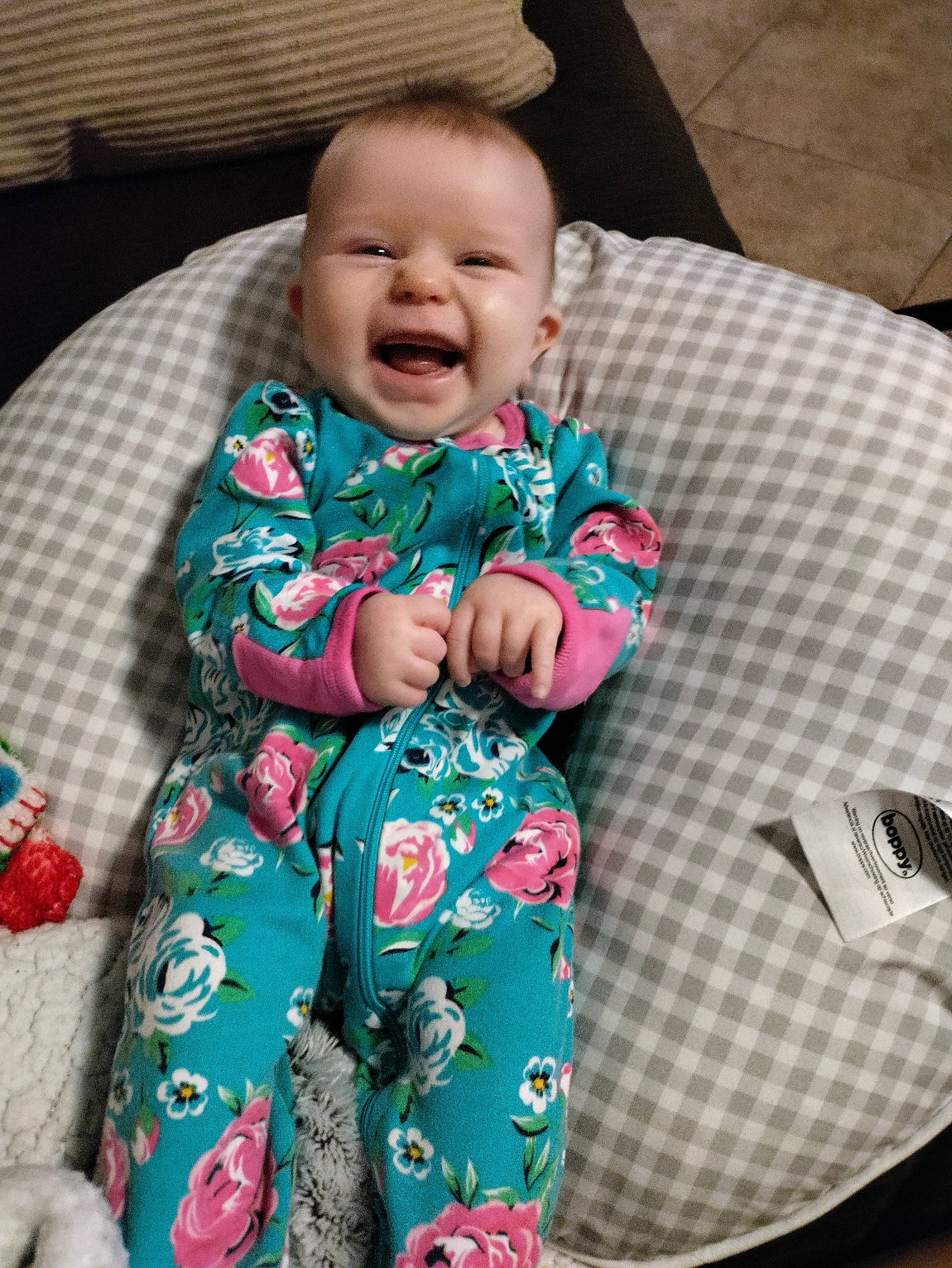 Winry joined the competition — help win amazing prizes! arm, baby, baby_toddler_clothing, cheek, child, comfort, couch, dress, face, happy, head, linens, pattern, person, product, skin, sleeve, smile, t_shirt, textile