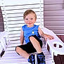 Jaxson is registered to the contest to win money with this photo: black_shorts, black_socks, blue_shirt, blue_sneakers, boy, casual, child, happy, outdoor, pineapple_graphic, playful, porch, relaxed, seated, smiling, sneakers, summer, white_chair, wooden_chair, young_child