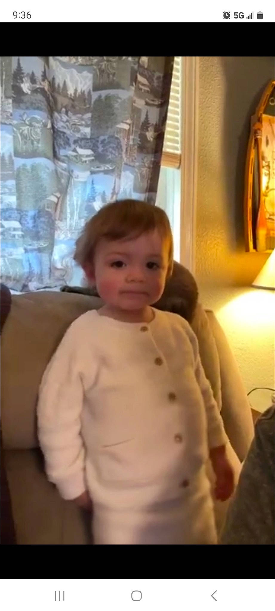 Kensley is registered to the contest to win money with this photo: baby, baby_toddler_clothing, cheek, chest, child, comfort, curtain, flooring, formal_wear, fun, fur, happy, person, room, sitting, sleeve, toddler, wood