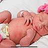 Kaelani joined the competition — help win amazing prizes! baby, baby_sleeping, birth, child, close_up, fashion_accessory, flower, hair_accessory, hand, headband, headgear, photography, pink, plant, skin, toddler