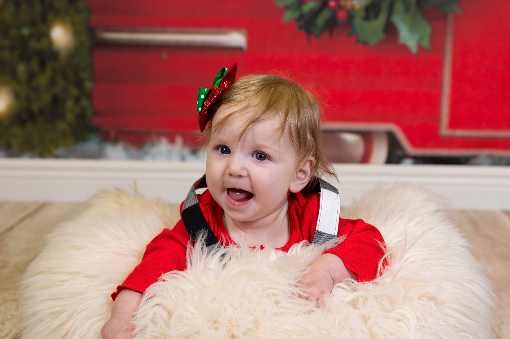 Serenity joined the competition — help win amazing prizes! baby, baby_toddler_clothing, child, christmas, christmas_eve, comfort, couch, event, eye, face, flash_photography, fun, fur, happy, head, holiday, person, plant, red, smile