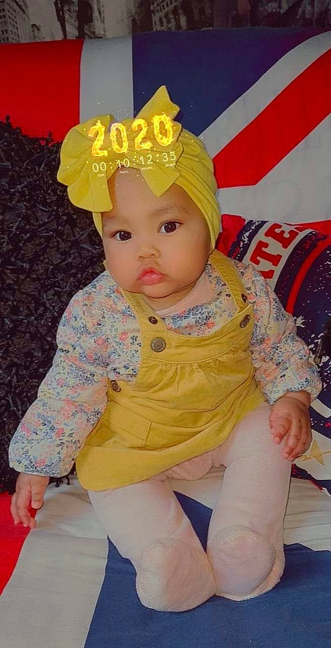 Briana participe au concours pour gagner de l'argent avec cette photo : baby, baby_toddler_clothing, beauty, cap, cheek, child, costume_hat, eye, fashion_accessory, fun, happy, head, headwear, human_body, party_supply, person, pink, product, sleeve, textile