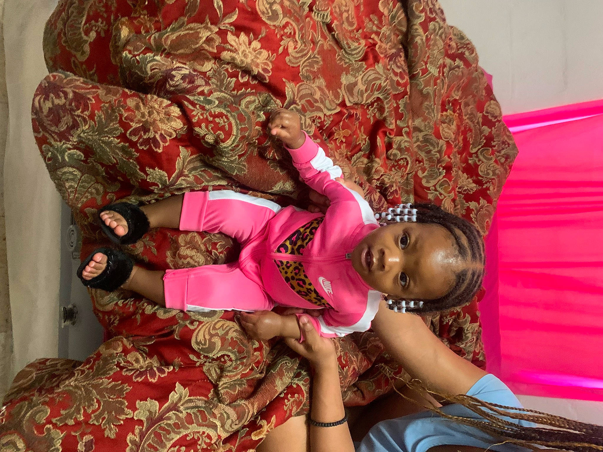 Brooklyn joined the competition — help win amazing prizes! arm, bangle, event, fashion_accessory, fashion_design, happy, jewellery, magenta, motif, pattern, peach, person, pink, red, sari, skin, sleeve, temple, textile, thigh