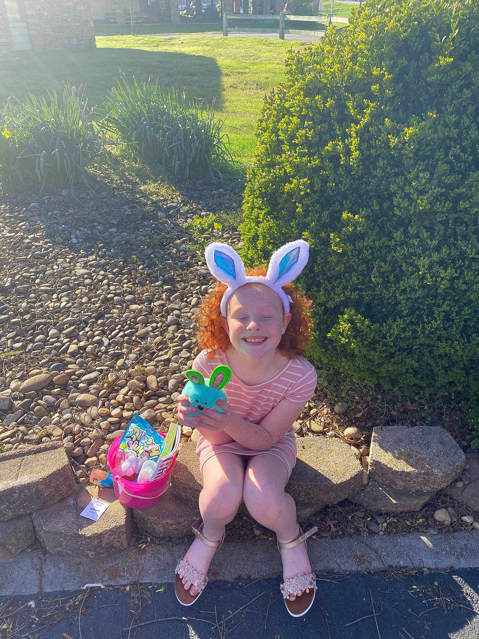 Savannah joined the competition — help win amazing prizes! boot, botany, electric_blue, fawn, fun, grass, happy, hat, joy, leaf, leisure, people_in_nature, person, pink, plant, rabbit, rabbits_and_hares, smile, summer, sunlight
