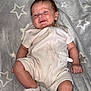Vinnie-Jay joined the competition — help win amazing prizes! baby, infant, smile, blanket, star_pattern, romper, footwear, sandal, cute, child, soft_texture, lying_down, cheeky, cozy, one_foot, sleepwear, adorable, young_child, happy, relaxed