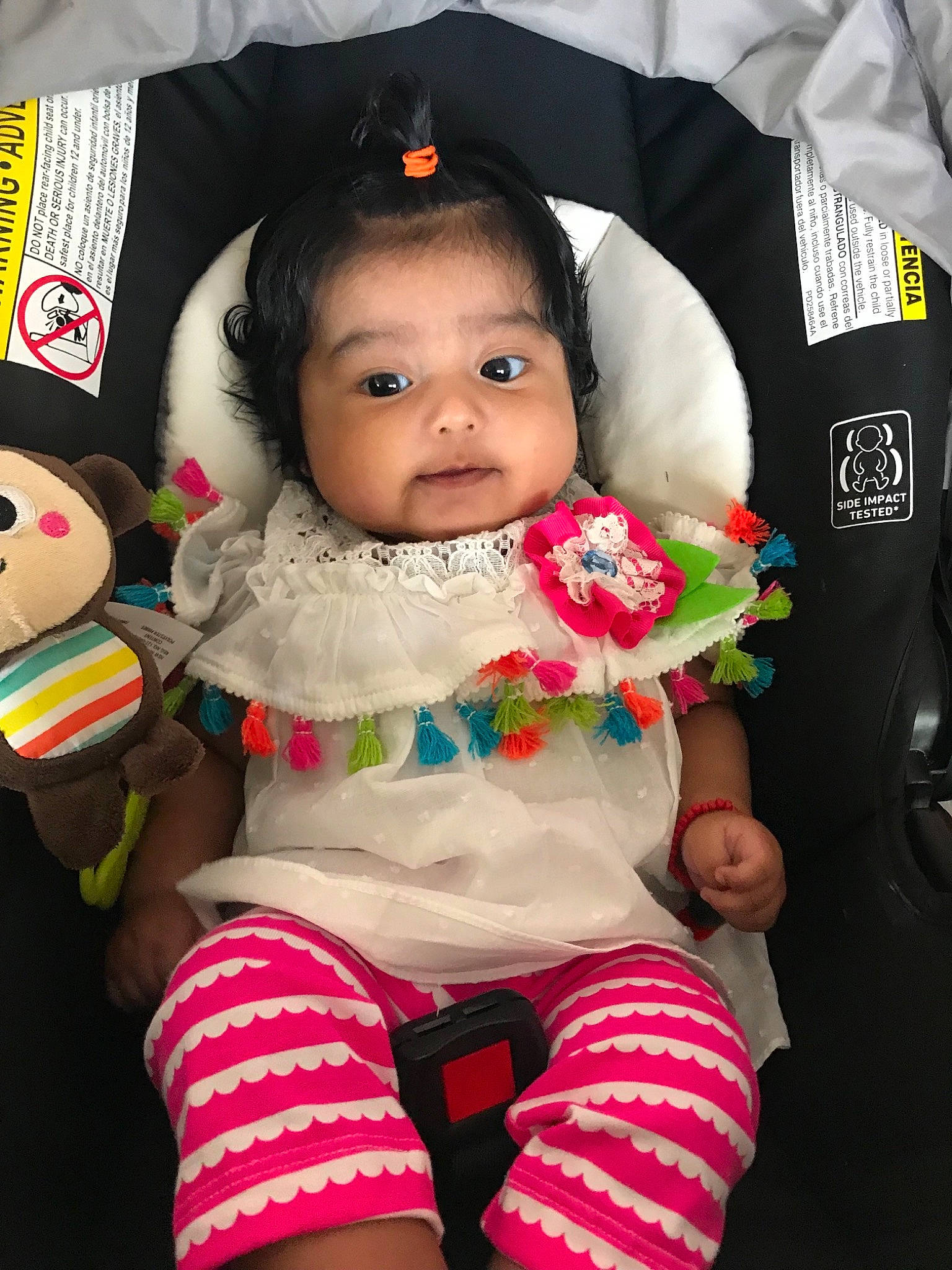 Valentina is registered to the contest to win money with this photo: baby, baby_products, baby_toddler_clothing, baby_toys, cheek, child, doll, head, person, pink, play, product, skin, stuffed_toy, toddler, toy