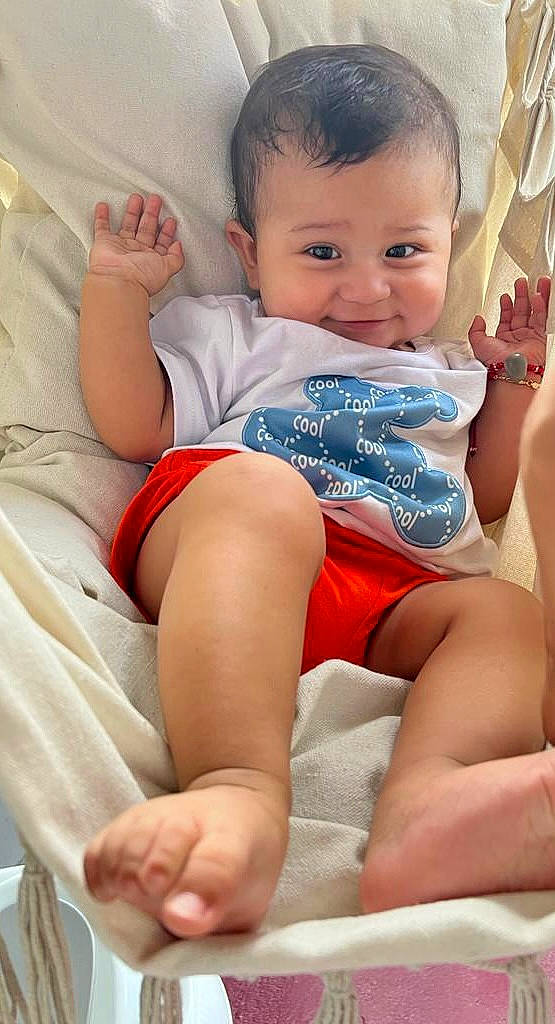 Justin joined the competition — help win amazing prizes! arm, baby_toddler_clothing, cheek, child, comfort, face, facial_expression, finger, happy, head, human_body, joy, knee, leg, muscle, person, skin, sleeve, smile, stomach