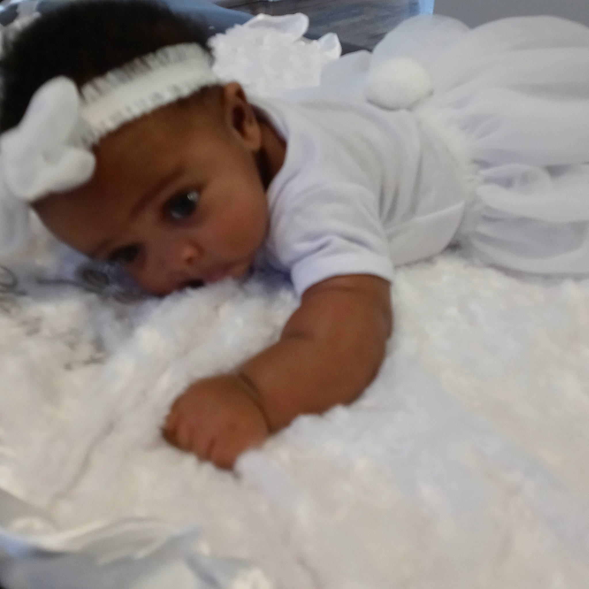 Naomie joined the competition — help win amazing prizes! baby, baby_products, baby_sleeping, baby_toddler_clothing, bedding, bedtime, cap, child, comfort, flooring, fur, happy, linens, person, room, toddler