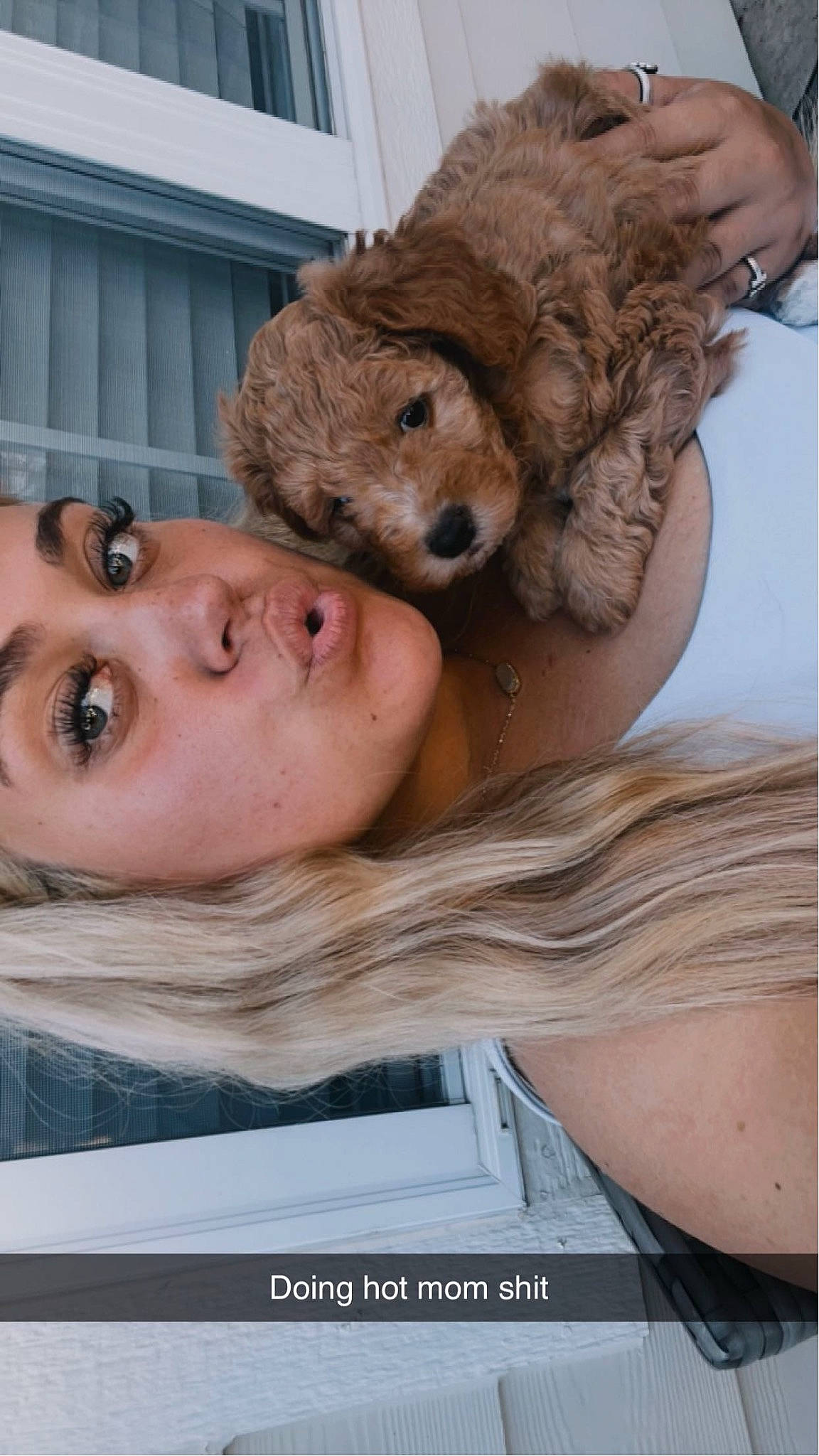 Paisley Mae is registered to the contest to win money with this photo: bear, brown_bear, child, companion_dog, eyelash, fawn, fur, gesture, happy, hug, mammal, photo_caption, plush, selfie, skin, snout, stuffed_toy, teddy_bear, toy, whiskers