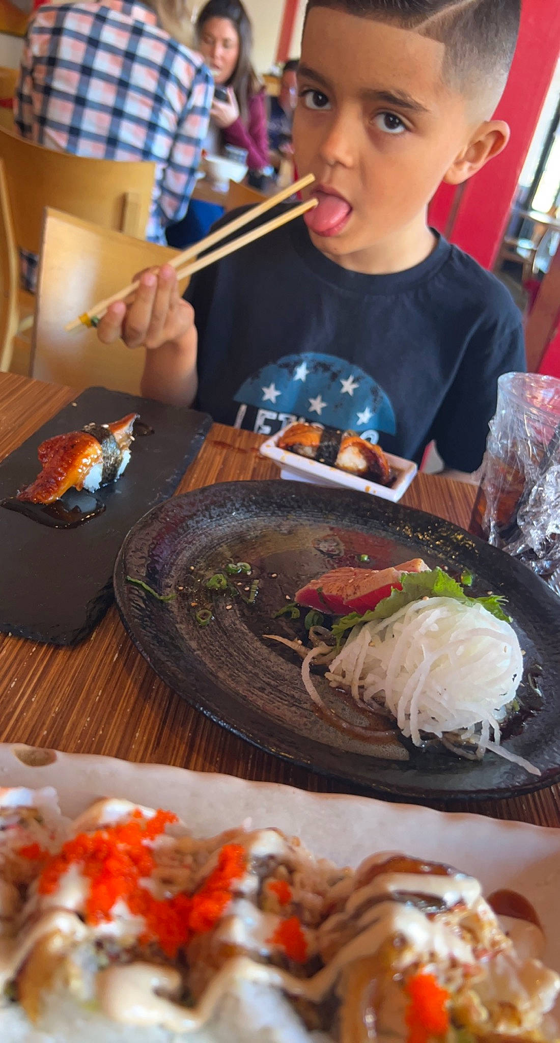 Jayson joined the competition — help win amazing prizes! bowl, chair, comfort_food, cooking, cuisine, culinary_art, delicacy, dish, dishware, food, ingredient, meat, noodle, person, plate, produce, recipe, seafood, surprise, table